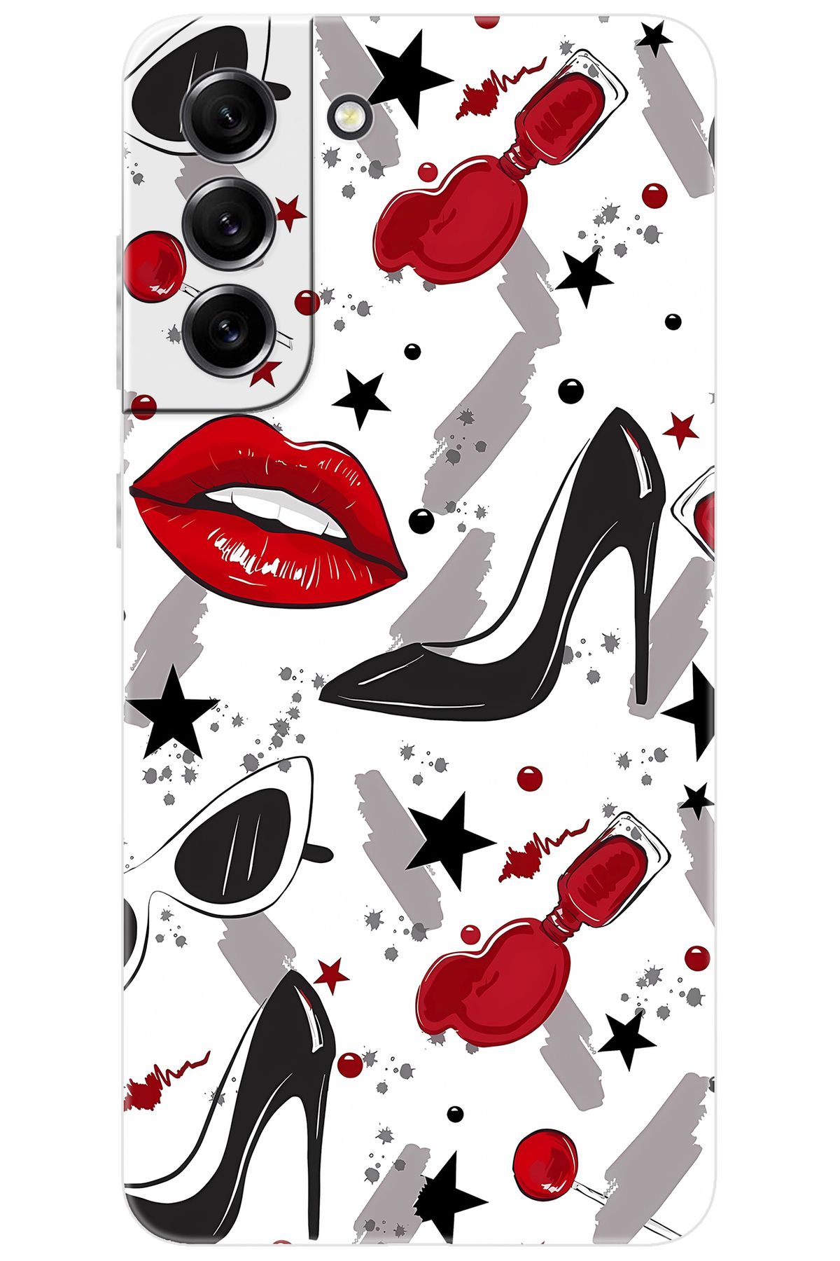 Ceppare Samsung Galaxy S21 FE (SM-G990E) Uyumlu Kılıf Desen Baskı Silikon Fashion Design STK:676 CP-n7RTAMk