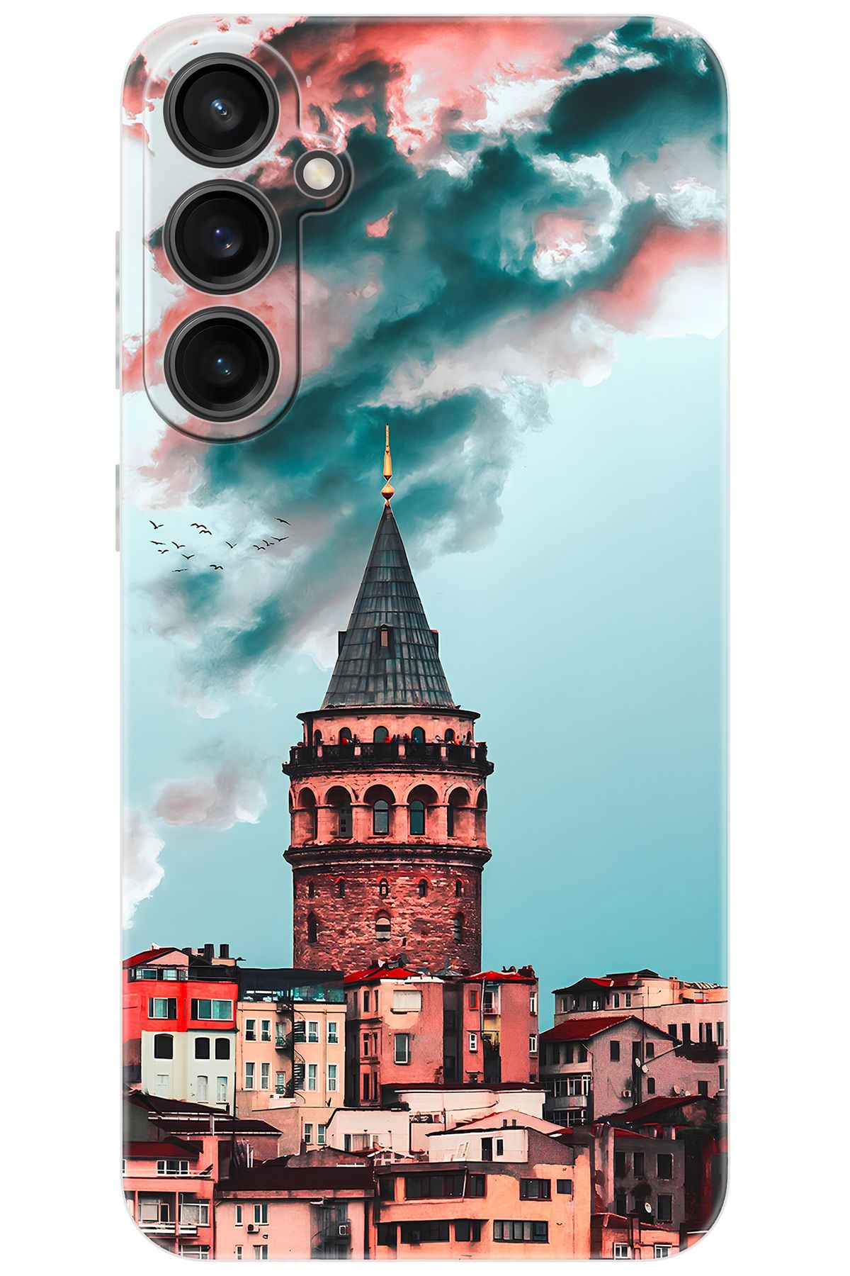 Ceppare Samsung Galaxy S23 FE (SM-S711B) Uyumlu Kılıf Desen Baskılı Silikon Galata Kulesi STK:688 CP-hSGrAkf