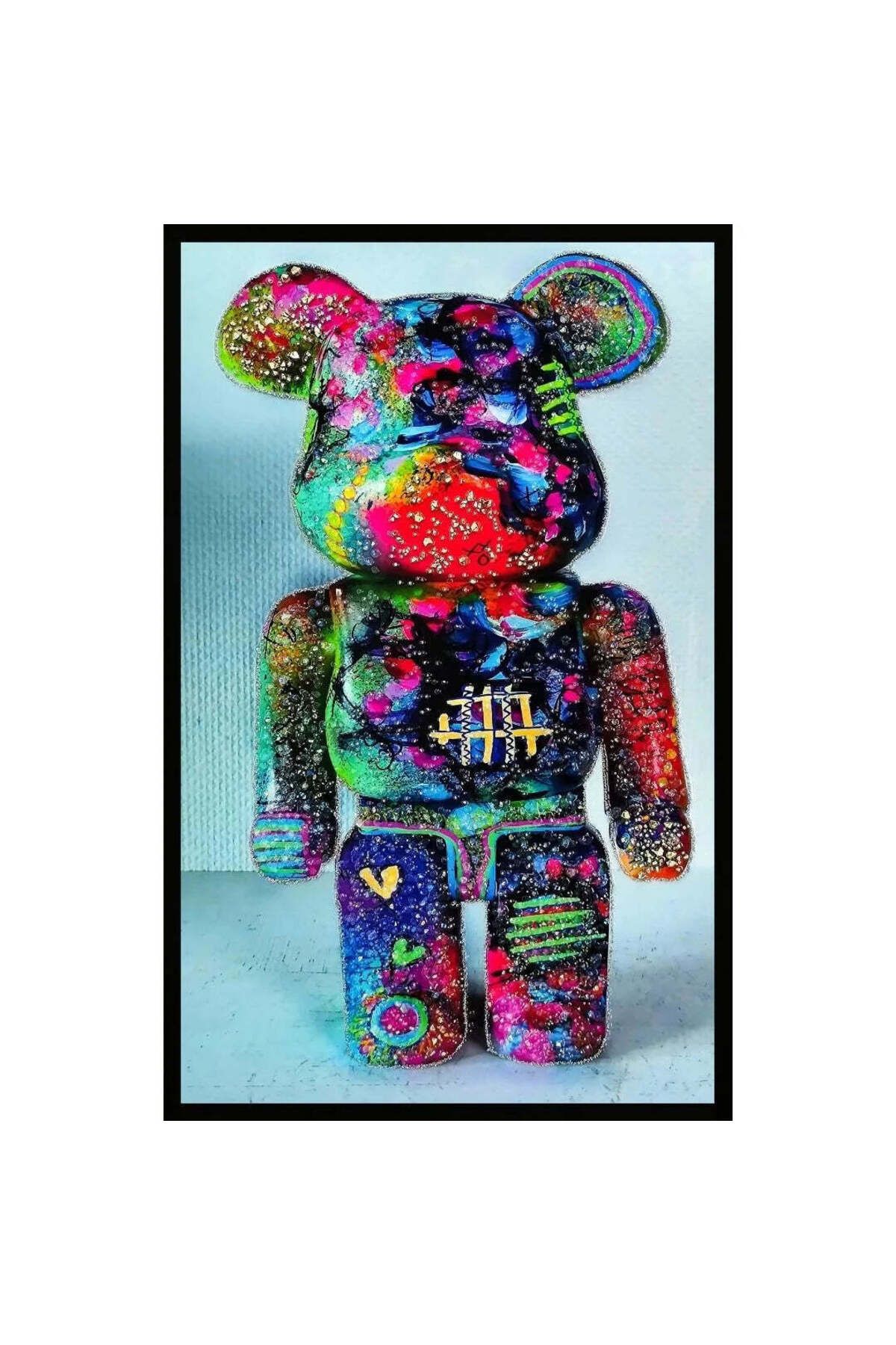 YSR CONCEPT Bearbrick Pop Art Kristal Epoksi Taşlı Reçine Tablo