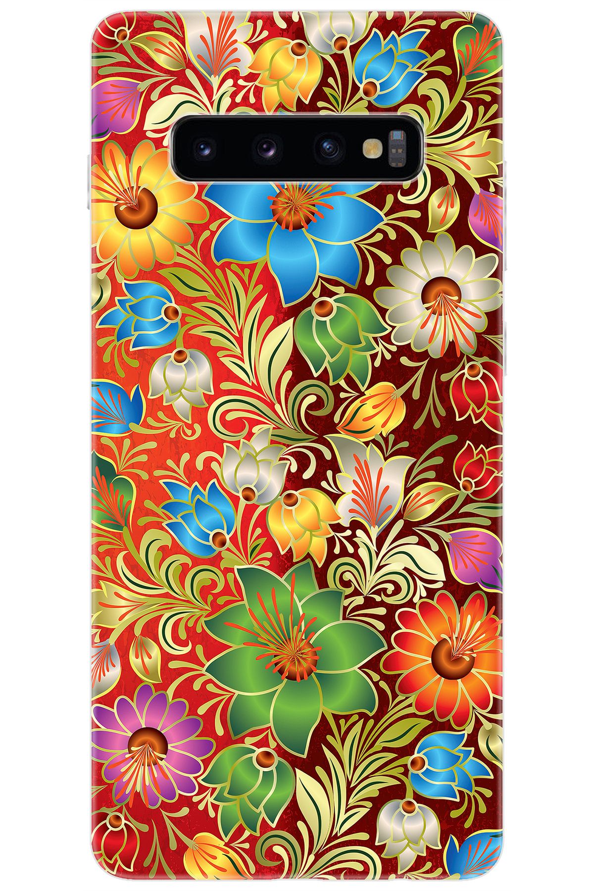 Ceppare Samsung Galaxy S10 PLUS (SM-G975F) Uyumlu Kılıf Desenli Silikon Çiçekler Serisi STK:532 CP-bTJN7AE