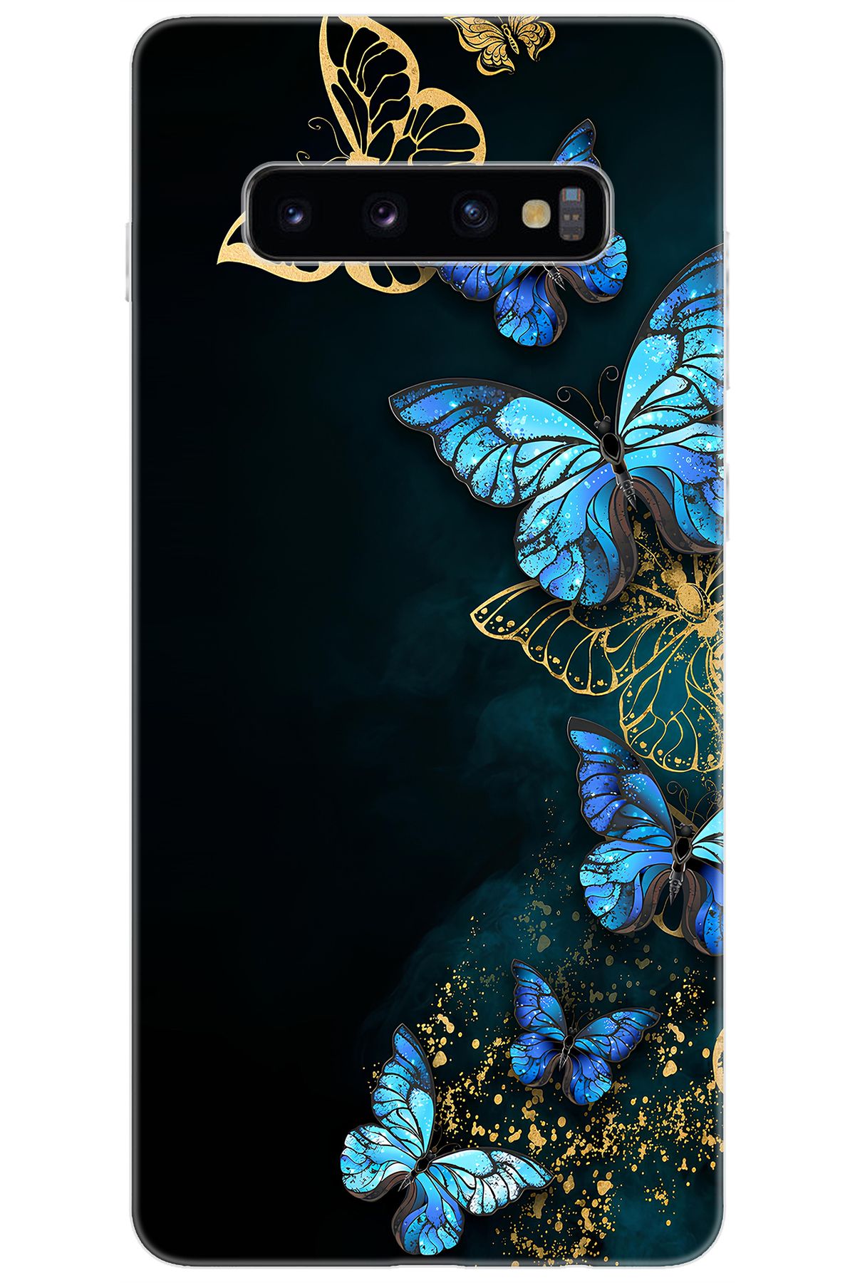 Ceppare Samsung Galaxy S10 PLUS (SM-G975F) Uyumlu Kılıf Desen Silikon Kelebekler STK:721 CP-vFFADVa