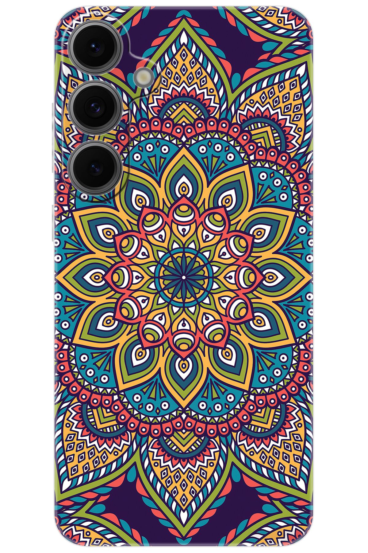 Ceppare Samsung Galaxy S24 FE (SM-S721B) Uyumlu Kılıf Silikon Mandala Vektör Tasarım STK:502 CP-BoWvJEj