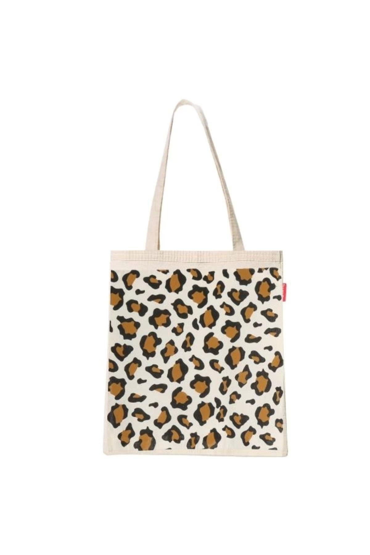 Angoravi Baghashtag Leopar Desenli Bez Çanta