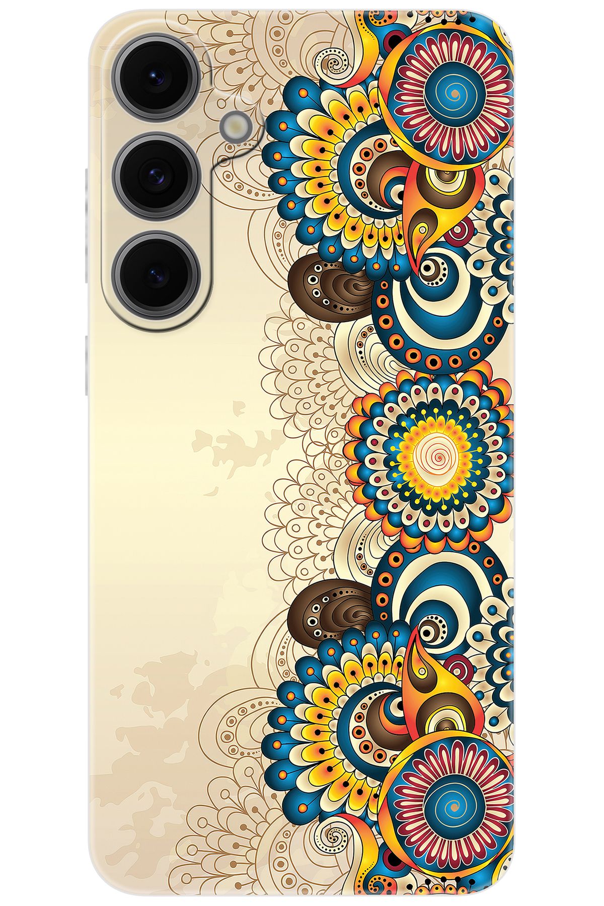 Ceppare Samsung Galaxy S24 FE (SM-S721B) Uyumlu Kılıf Silikon Dekoratif Çiçek Tasarım STK:531 CP-tZCiHpZ