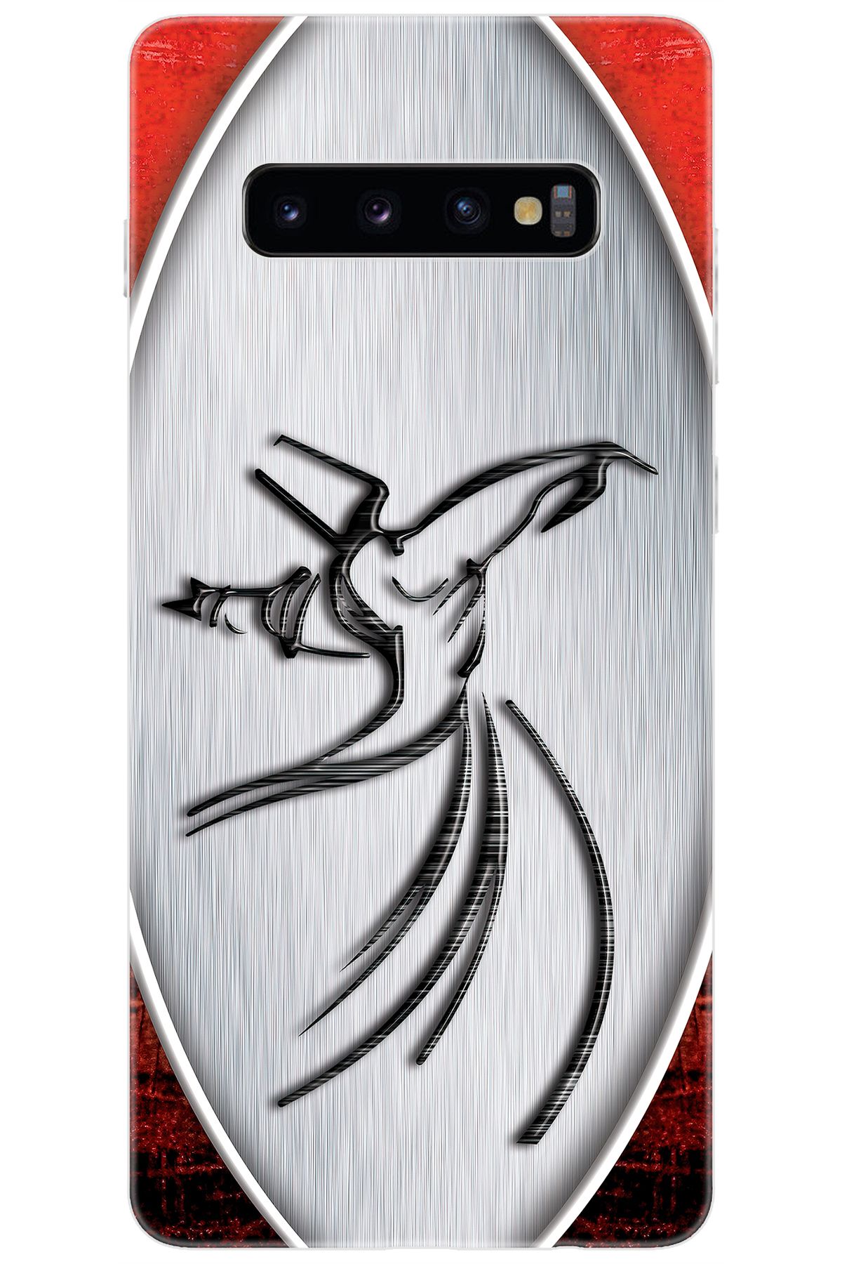 Ceppare Samsung Galaxy S10 PLUS (SM-G975F) Uyumlu Kılıf Desenli Silikon Semazen Tasarım STK:443 CP-9pXaQnK