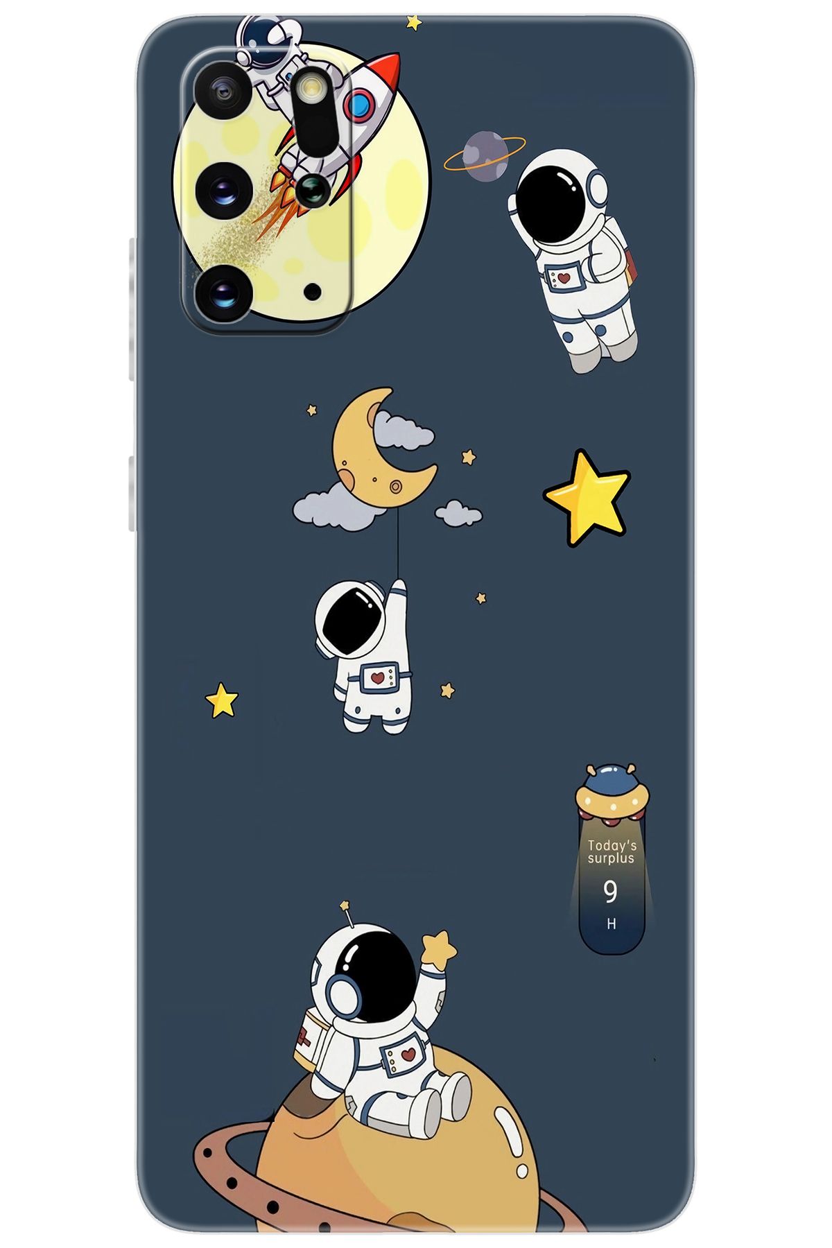 Ceppare Samsung Galaxy S20 PLUS (SM-G985F) Uyumlu Kılıf Desenli Silikon Astronot Serisi STK:725 CP-Fe6TIik
