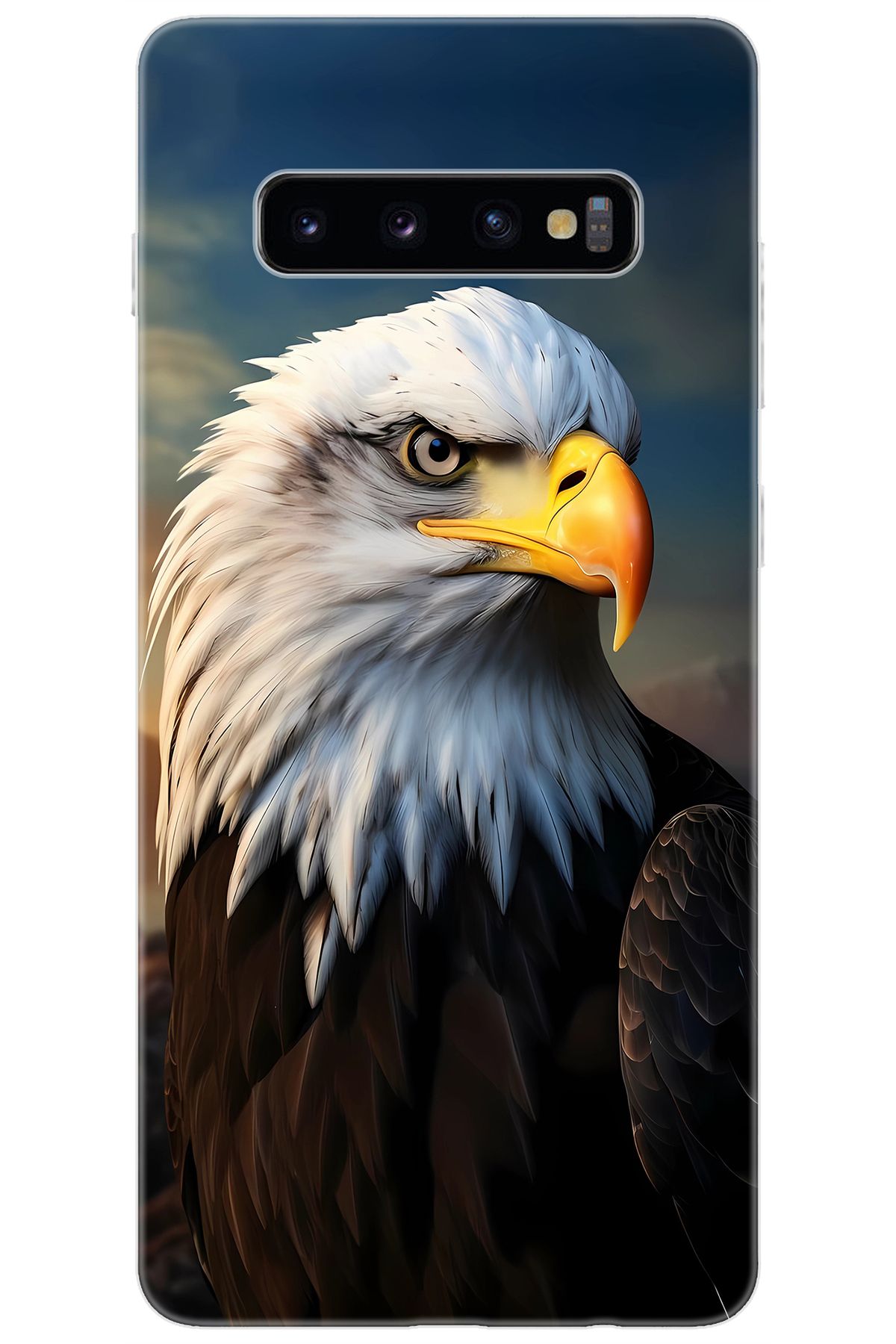 Ceppare Samsung Galaxy S10 PLUS (SM-G975F) Uyumlu Kılıf Desen Baskılı Silikon Kartal STK:687 CP-Eslqjmi
