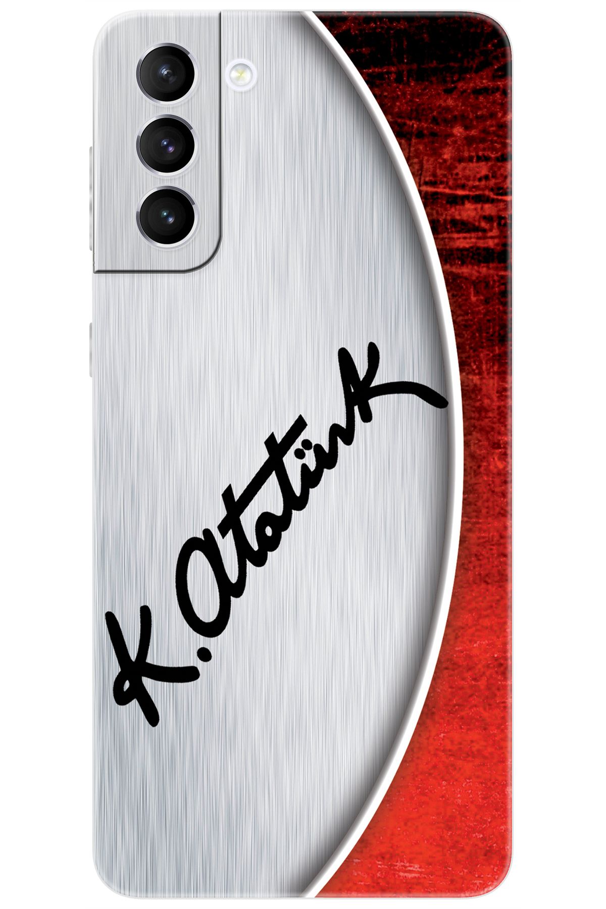 Ceppare Samsung Galaxy S21 PLUS (SM-G996B) Uyumlu Kılıf Desenli Silikon Atatürk İmzası STK:393 CP-slOwKYP