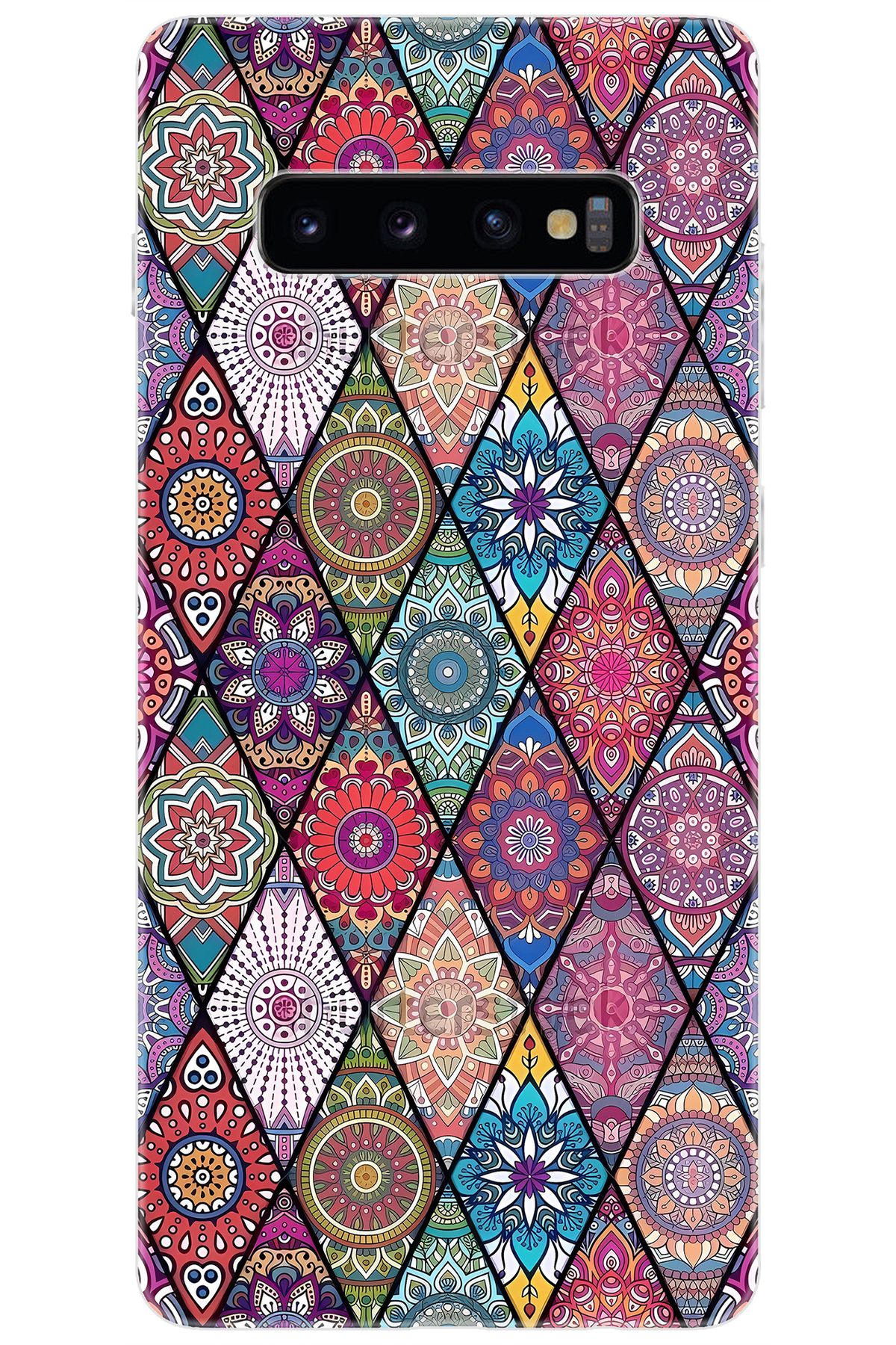 Ceppare Samsung Galaxy S10 PLUS (SM-G975F) Uyumlu Kılıf Desen Baskı Silikon Kilim Tasarım STK:660 CP-DGP7IkK