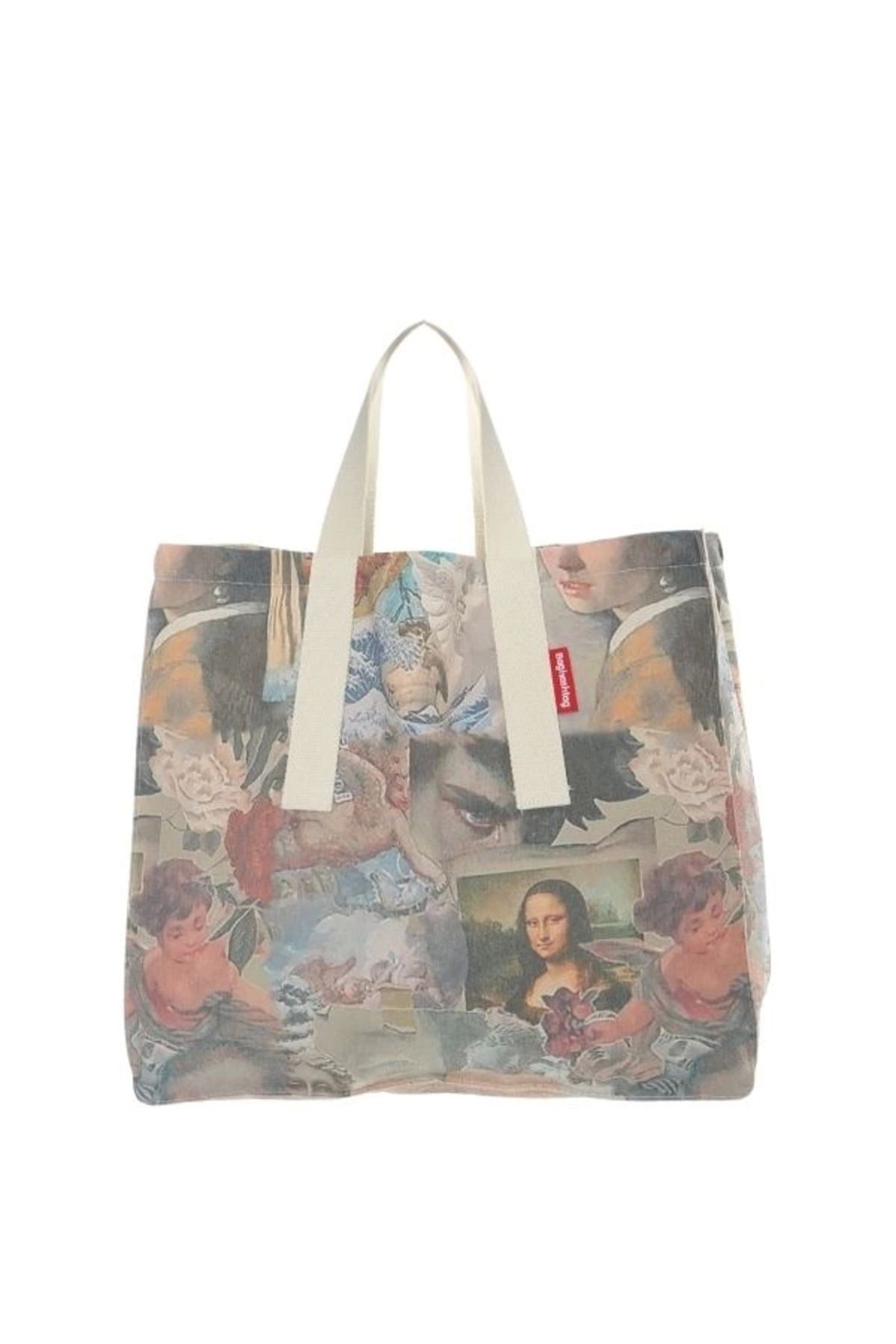 Angoravi Baghashtag Sanat Baskılı Gabardin Bez Çanta
