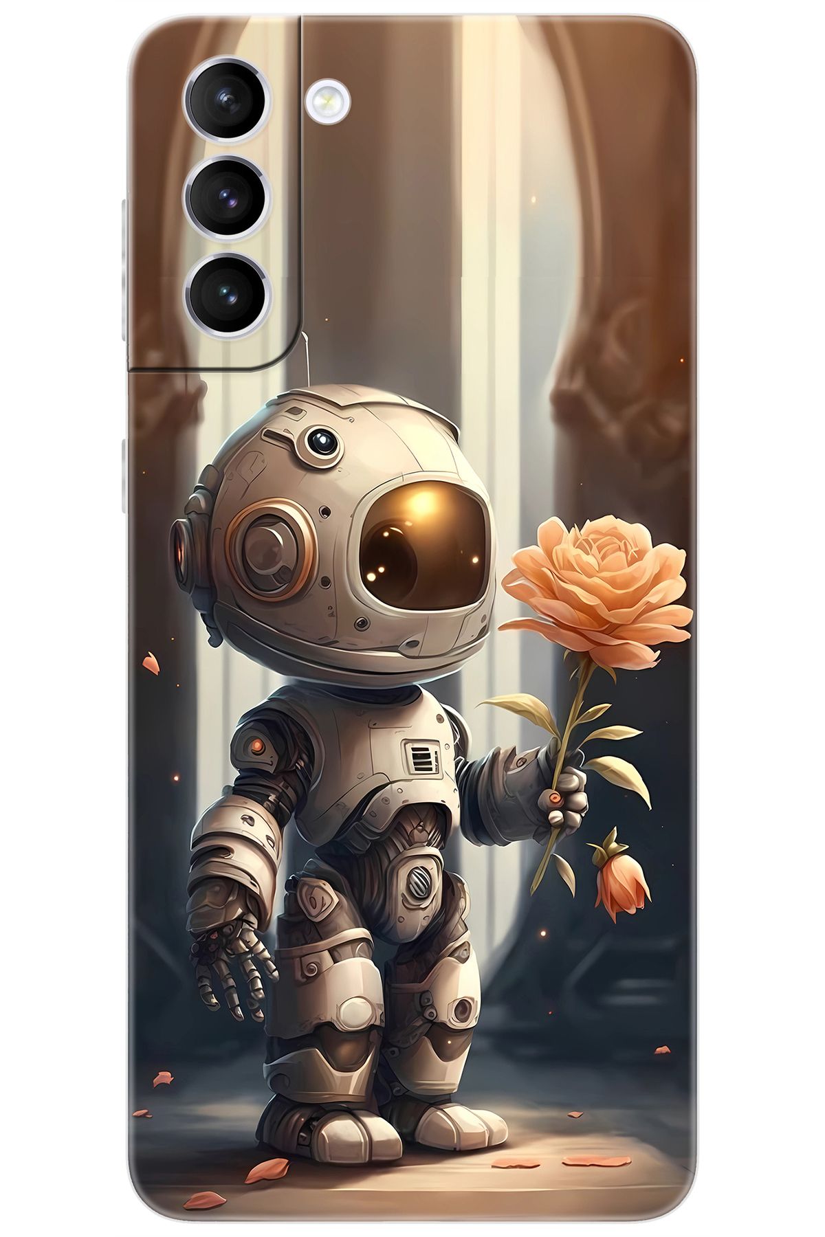 Ceppare Samsung Galaxy S21 PLUS (SM-G996B) Uyumlu Kılıf Desen Baskılı Silikon Astronot STK:620 CP-gpEEahg