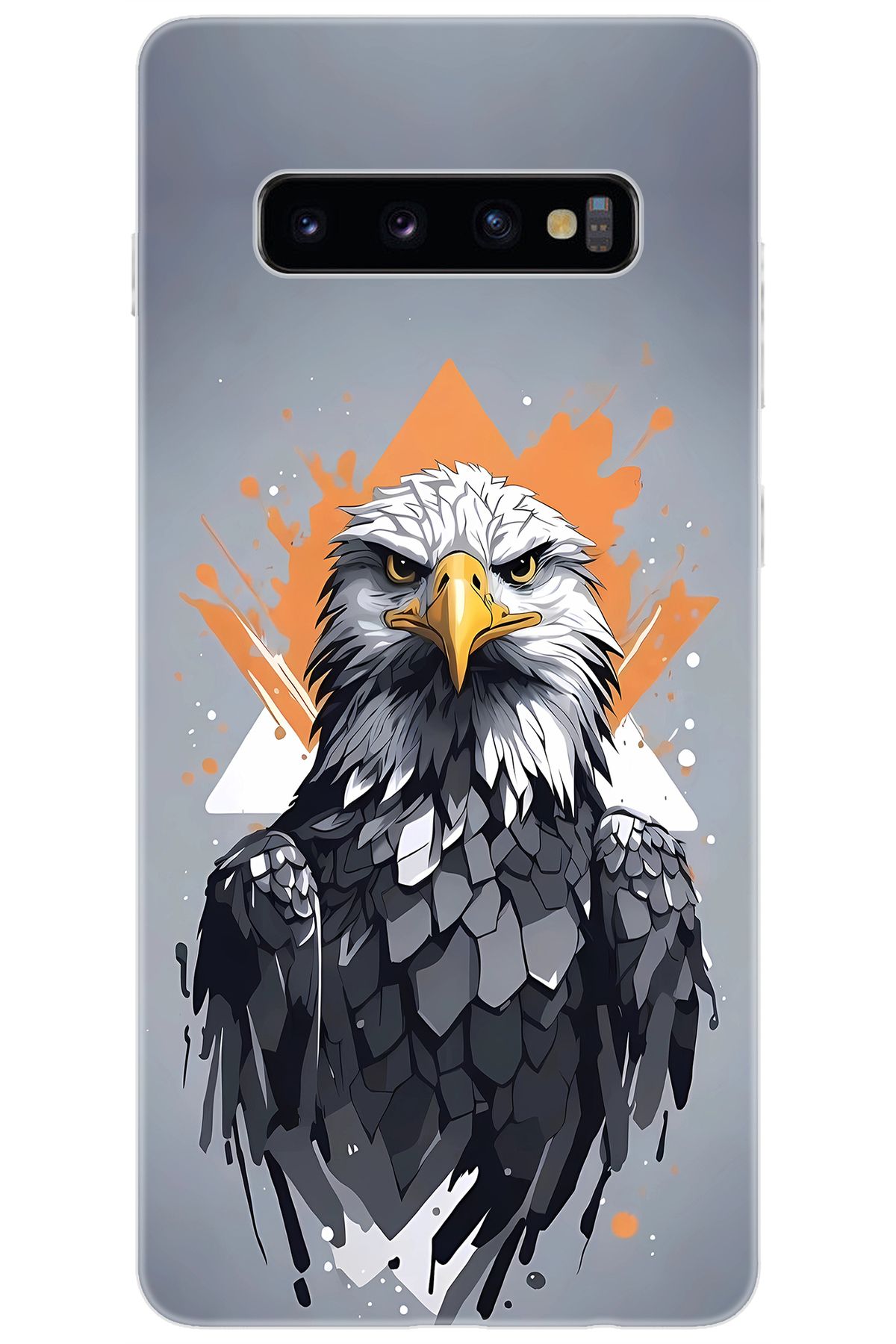 Ceppare Samsung Galaxy S10 PLUS (SM-G975F) Uyumlu Kılıf Desen Baskılı Silikon Kartal STK:639 CP-8yxRrp0