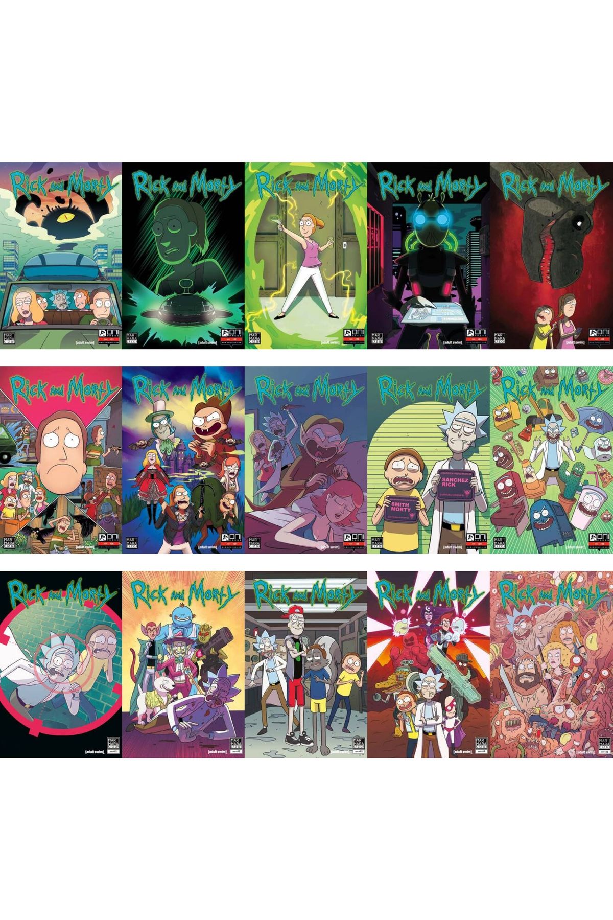 Marmara Çizgi Yayınları Rick and Morty 31-45 Arası Tüm Sayılar Çizgi Fasikül Seti
