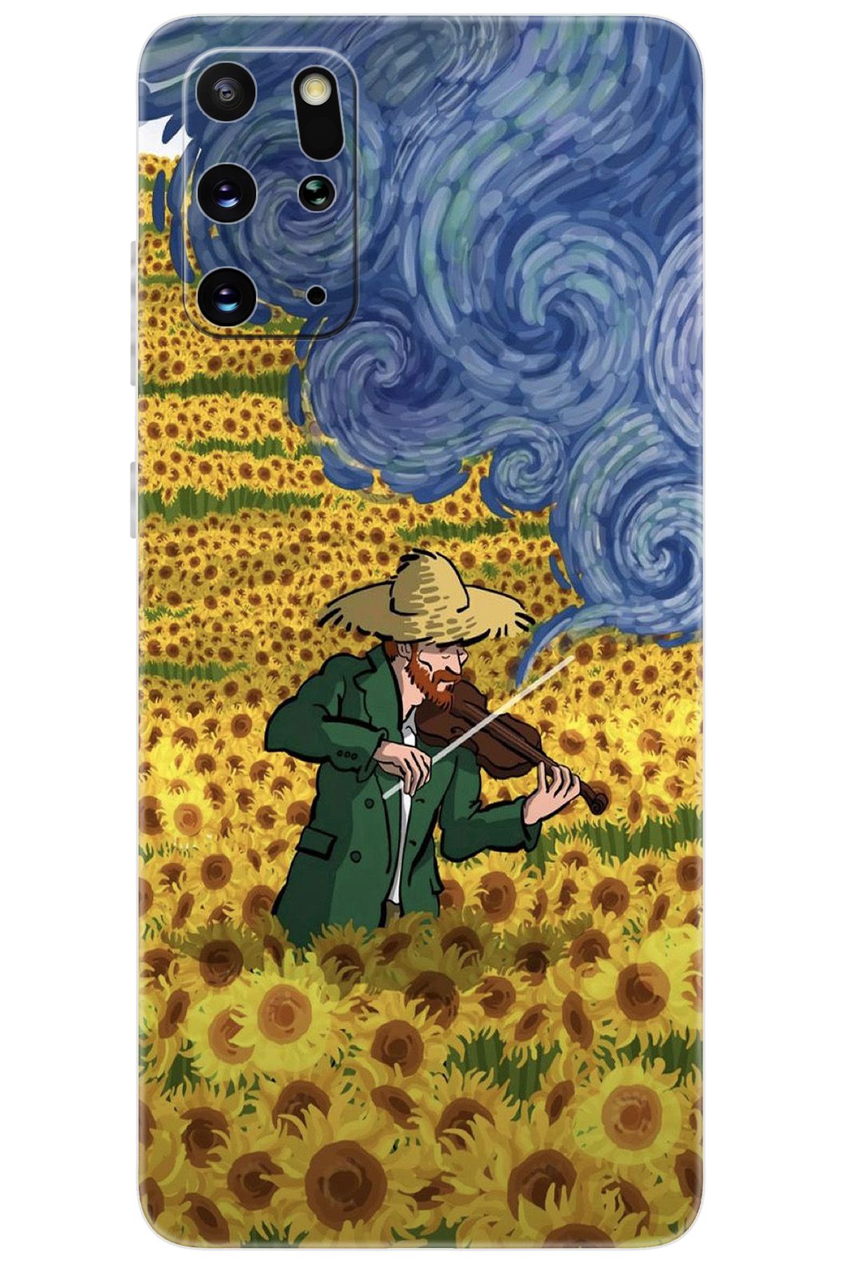 Ceppare Samsung Galaxy S20 PLUS (SM-G985F) Uyumlu Kılıf Silikon Sunflower Ayçiçeği Tarlası S:756 CP-oKRTWMC