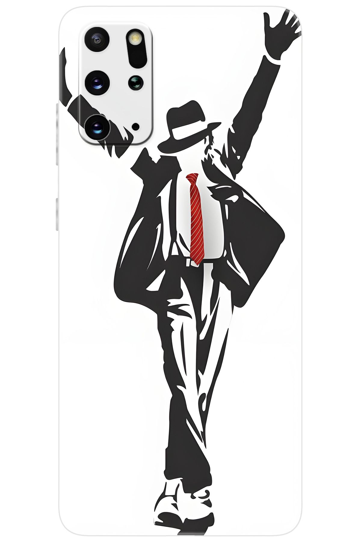 Ceppare Samsung Galaxy S20 PLUS (SM-G985F) Uyumlu Kılıf Desenli Silikon Michael Jackson STK:705 CP-kPRfwZD