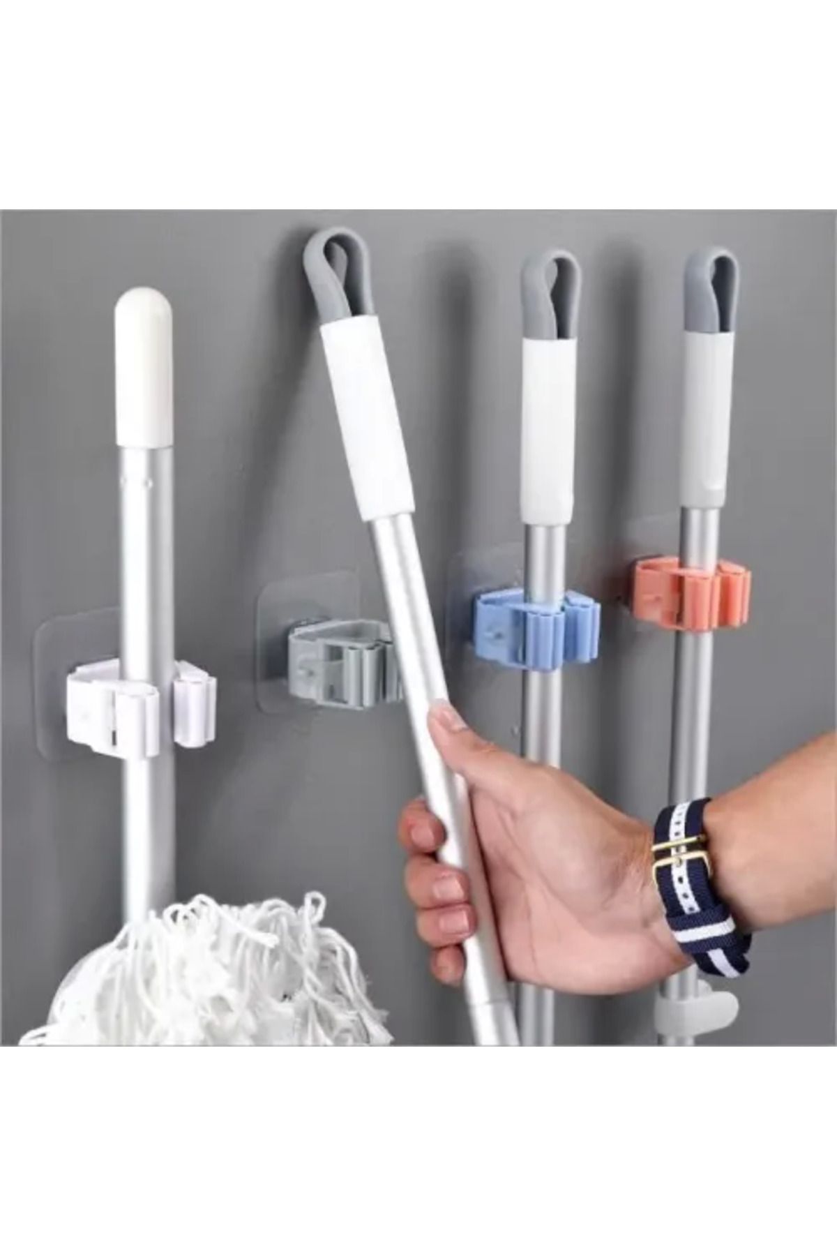MELFSHOP Duvara Monte Mop Paspas Tutucu 4 Adet