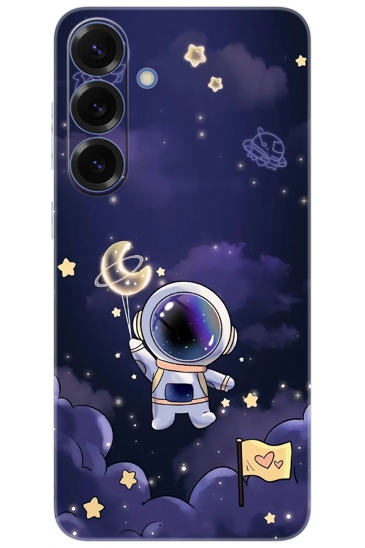 Ceppare Samsung Galaxy S25 PLUS (SM-S936B) Uyumlu Kılıf Desen Baskılı Silikon Astronot STK:738 CP-vjSTi2e