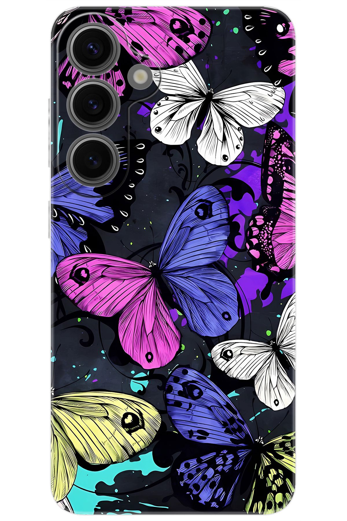 Ceppare Samsung Galaxy S24 PLUS (SM-S926B) Uyumlu Kılıf Desen Silikon Kalp Yapan Kelebek STK:651 CP-9sMqNU2