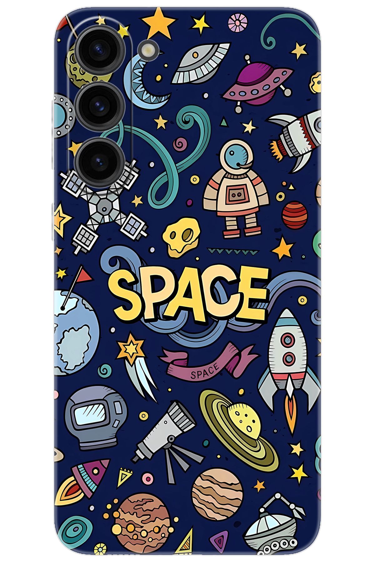 Ceppare Samsung Galaxy S23 PLUS (SM-S916B) Uyumlu Kılıf Desen Baskılı Silikon Space STK:623 CP-L7QTLhK