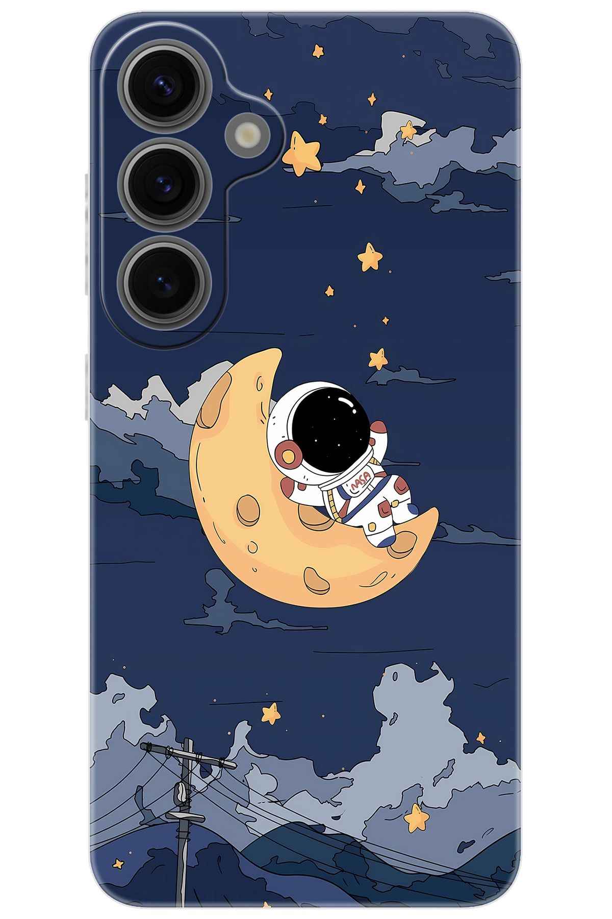 Ceppare Samsung Galaxy S24 PLUS (SM-S926B) Uyumlu Kılıf Desen Baskılı Silikon Astronot STK:684 CP-txWzkfC