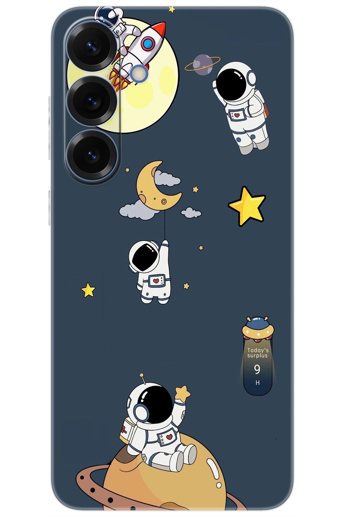 Ceppare Samsung Galaxy S25 PLUS (SM-S936B) Uyumlu Kılıf Desenli Silikon Astronot Serisi STK:725 CP-Q1rliQo
