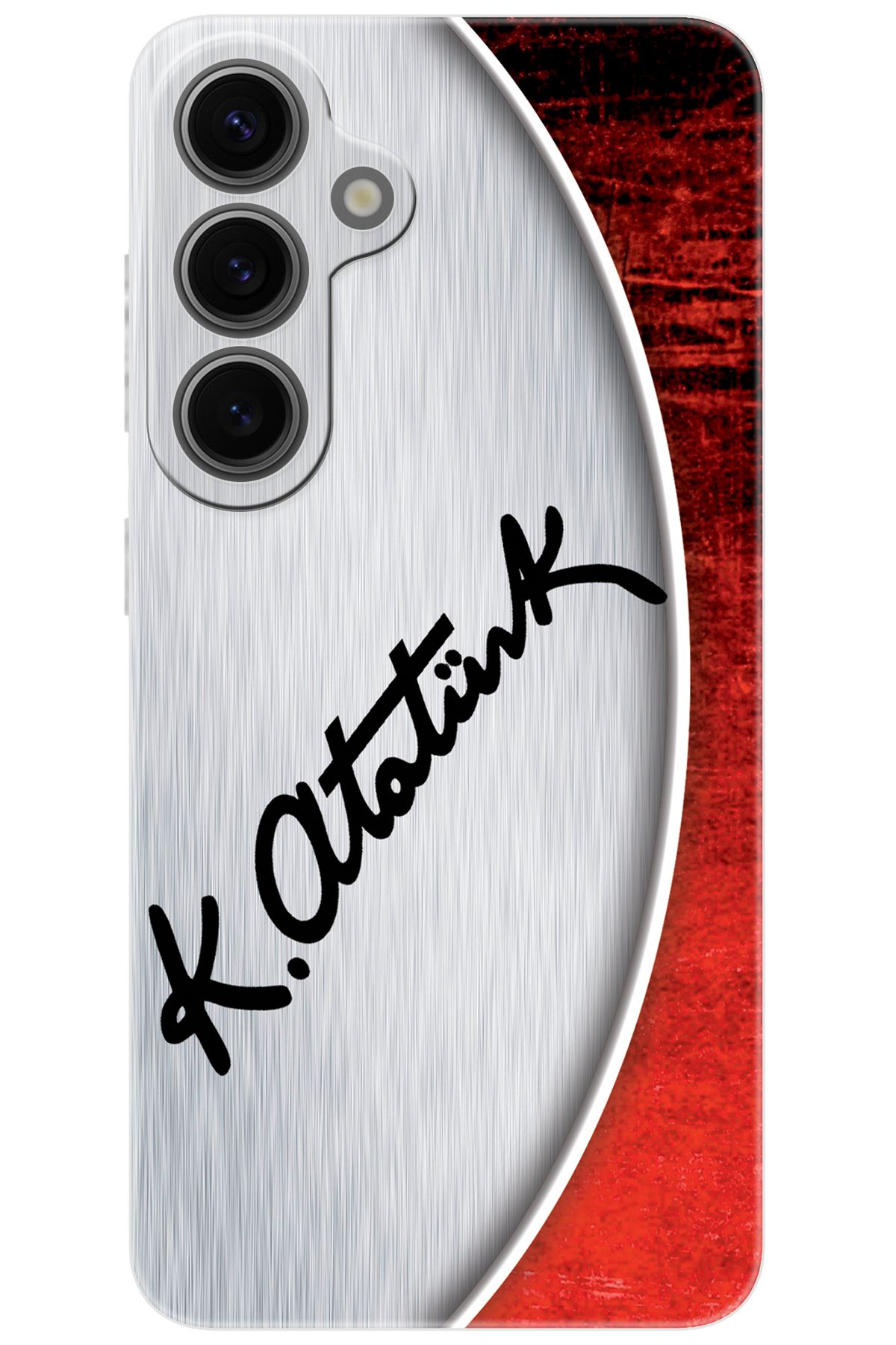 Ceppare Samsung Galaxy S24 PLUS (SM-S926B) Uyumlu Kılıf Desenli Silikon Atatürk İmzası STK:393 CP-9yajhLI