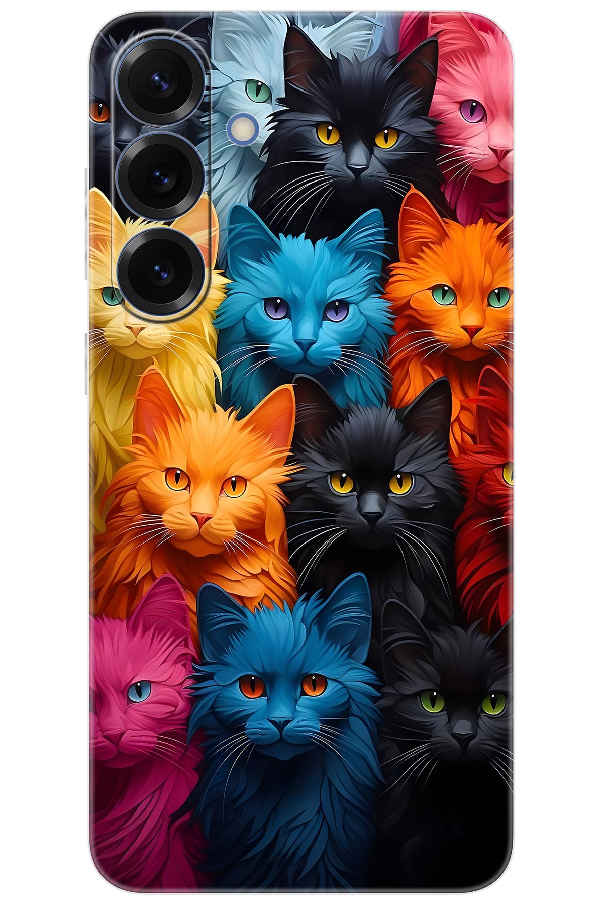 Ceppare Samsung Galaxy S25 PLUS (SM-S936B) Uyumlu Kılıf Desenli Silikon Renkli Kediler STK:713 CP-dFqk7pA