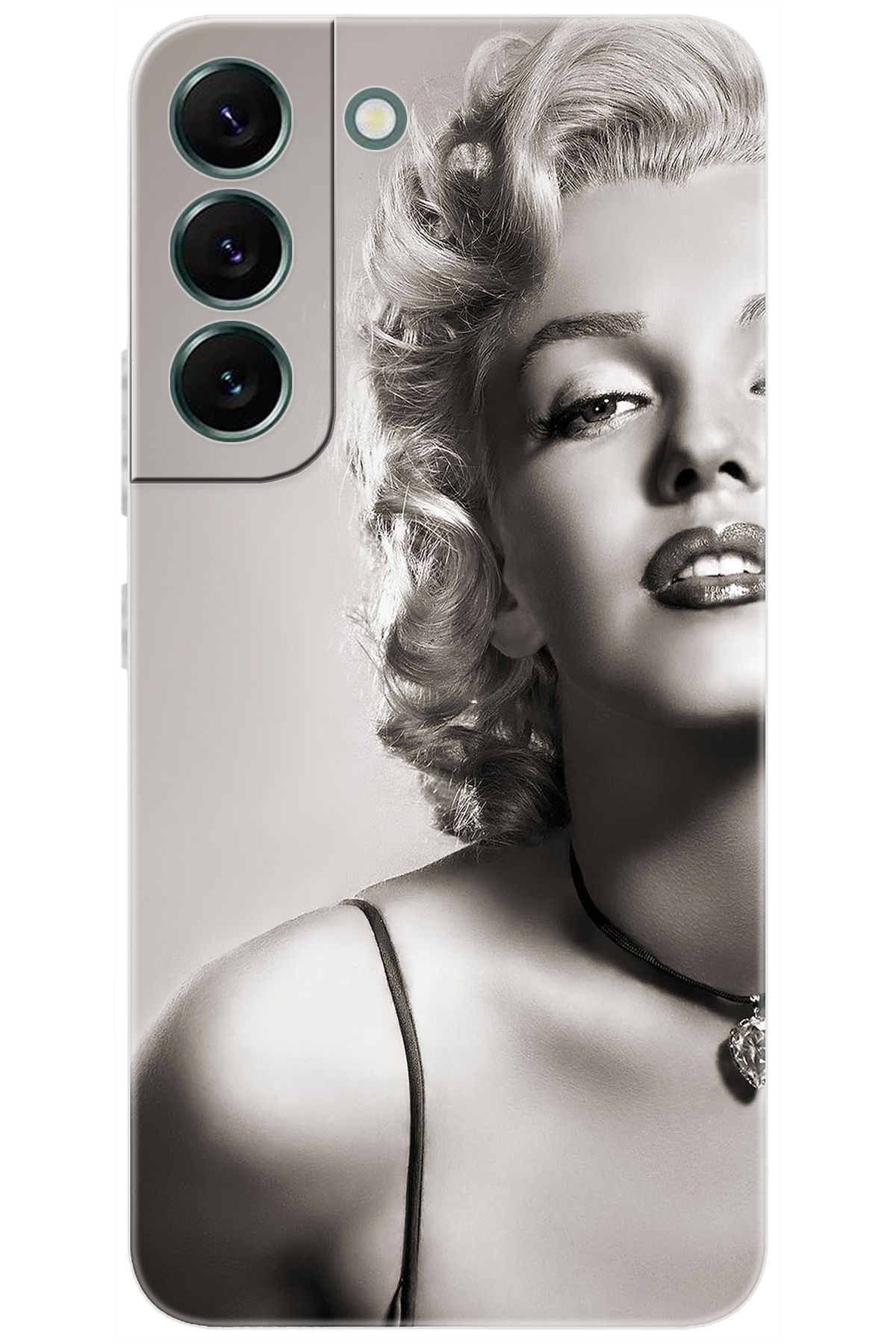Ceppare Samsung Galaxy S22 PLUS (SM-S906E) Uyumlu Kılıf Desenli Silikon Marilyn Monroe STK:250 CP-qJfsBzx