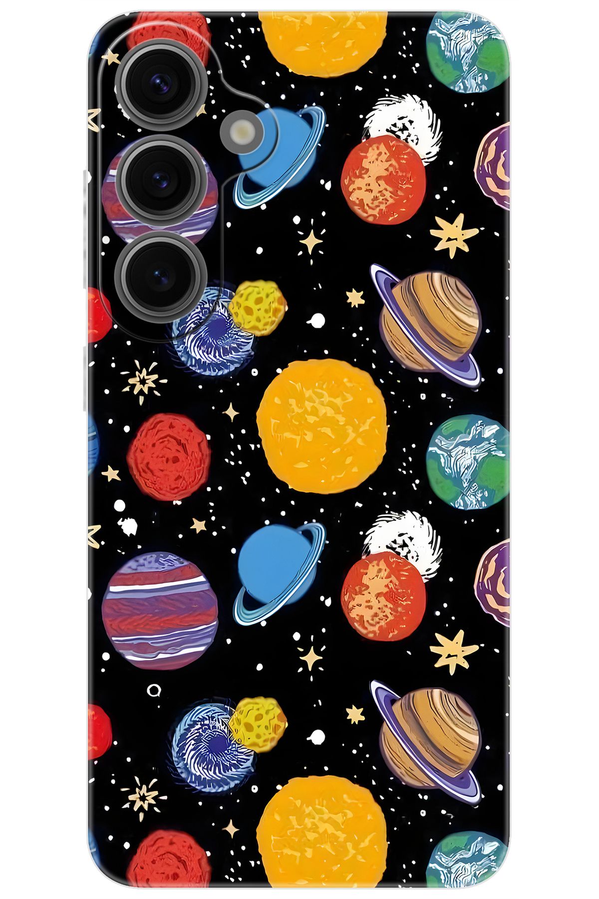 Ceppare Samsung Galaxy S24 PLUS (SM-S926B) Uyumlu Kılıf Desen Baskılı Silikon Gezegenler STK:686 CP-bcQoYkU