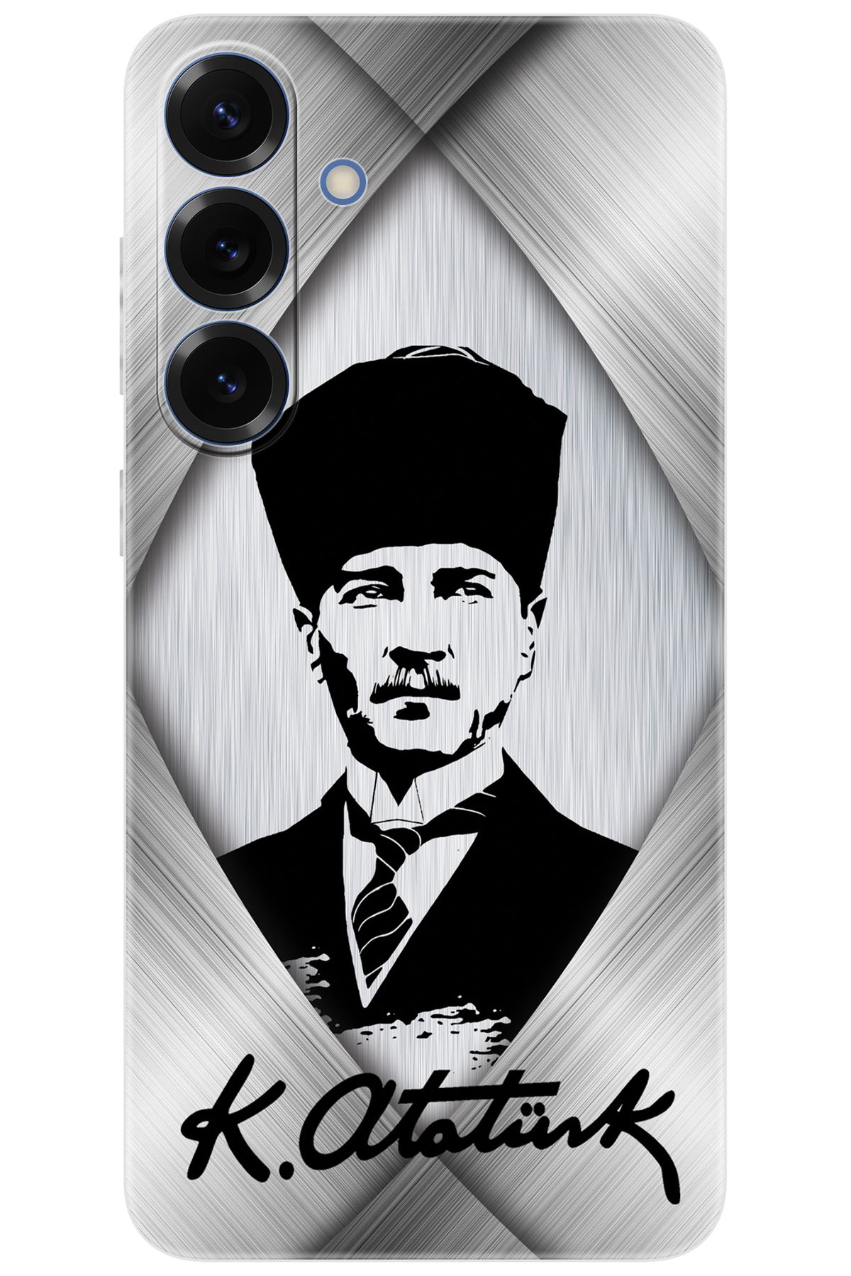 Ceppare Samsung Galaxy S25 PLUS (SM-S936B) Uyumlu Kılıf Desenli Silikon Atatürk Tasarım STK:402 CP-6YCyP1l