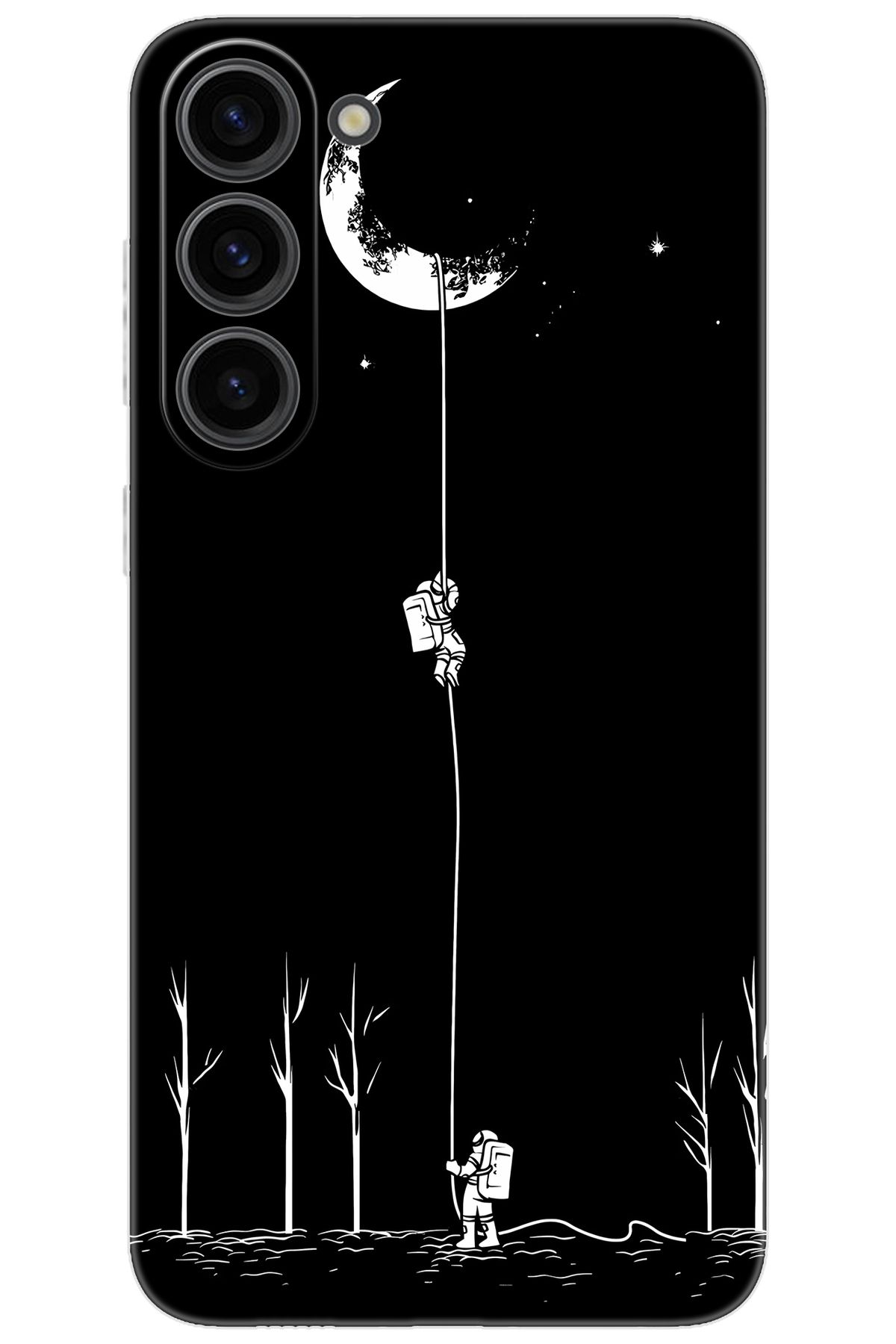 Ceppare Samsung Galaxy S23 PLUS (SM-S916B) Uyumlu Kılıf Desenli Silikon Astronot Serisi STK:1006 CP-yi7JNkf