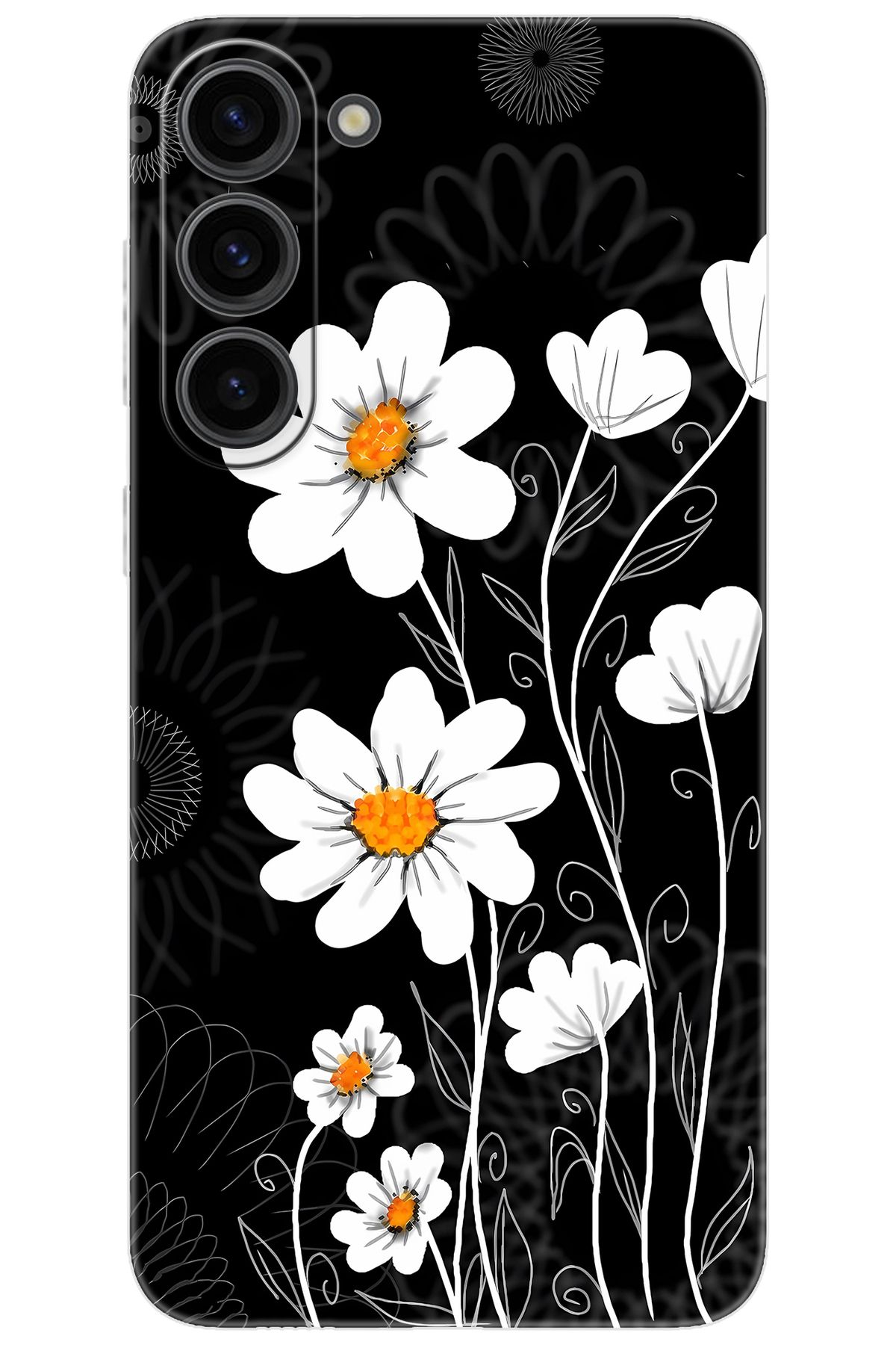 Ceppare Samsung Galaxy S23 PLUS (SM-S916B) Uyumlu Kılıf Desen Baskılı Silikon Papatya STK:693 CP-npEDGV6
