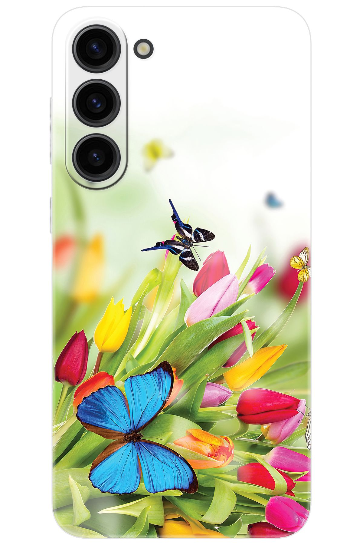 Ceppare Samsung Galaxy S23 PLUS (SM-S916B) Uyumlu Kılıf Desen Baskılı Silikon Kelebekler STK:542 CP-NU1hnBb