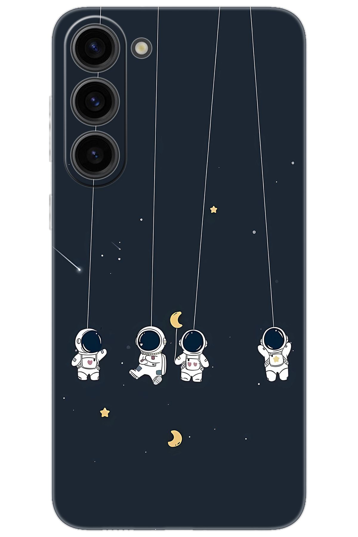 Ceppare Samsung Galaxy S23 PLUS (SM-S916B) Uyumlu Kılıf Desen Baskılı Silikon Astronot STK:663 CP-biFUwH2
