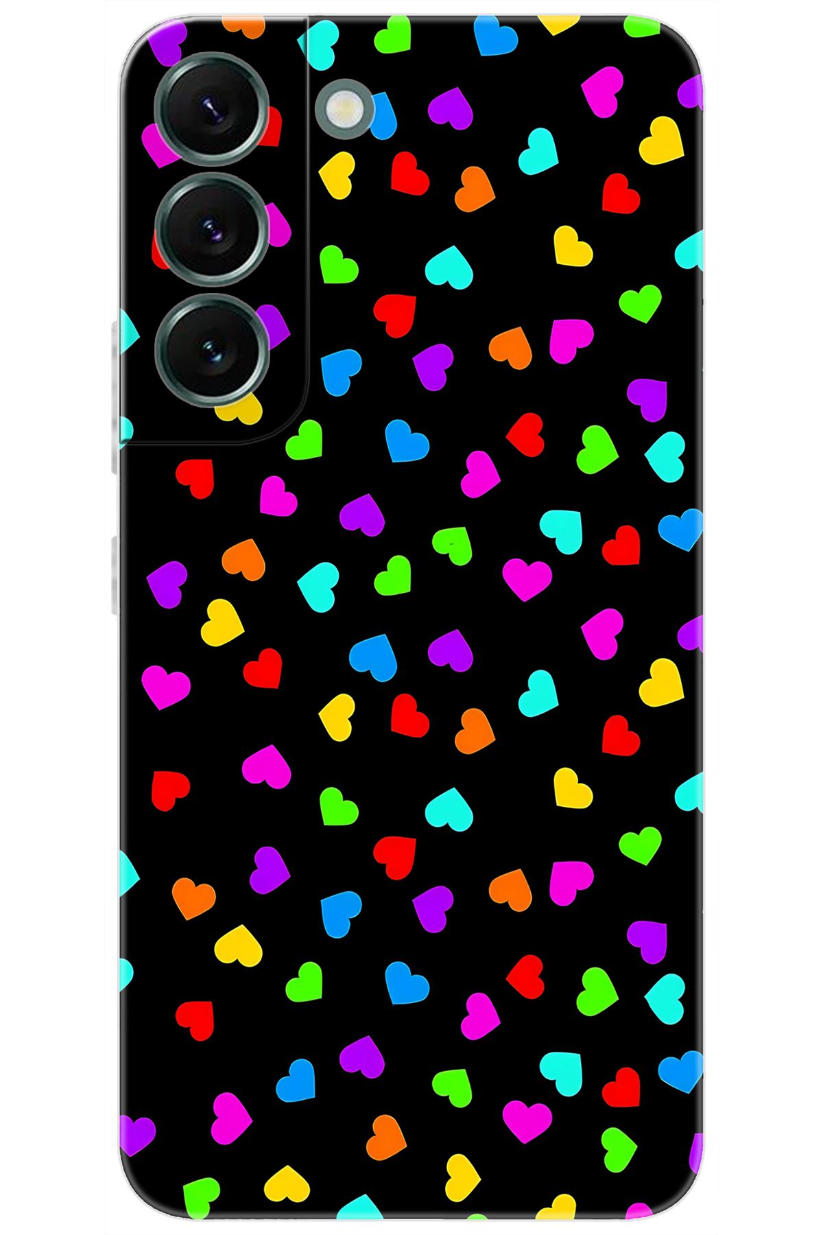 Ceppare Samsung Galaxy S22 PLUS (SM-S906E) Uyumlu Kılıf Silikon Renkli Minik Kalpler STK:1017 CP-dbm230A