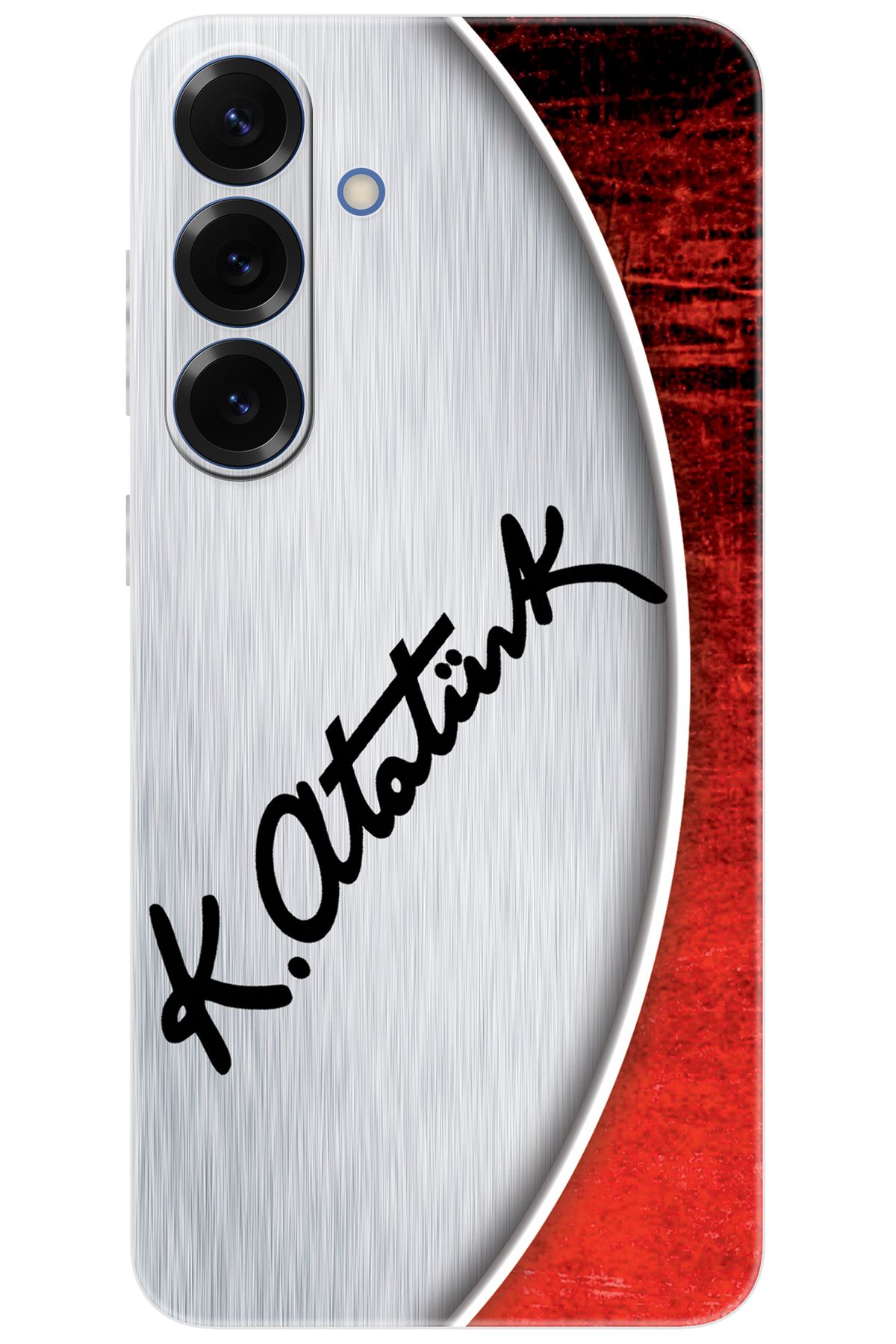 Ceppare Samsung Galaxy S25 PLUS (SM-S936B) Uyumlu Kılıf Desenli Silikon Atatürk İmzası STK:393 CP-kqxwhPv