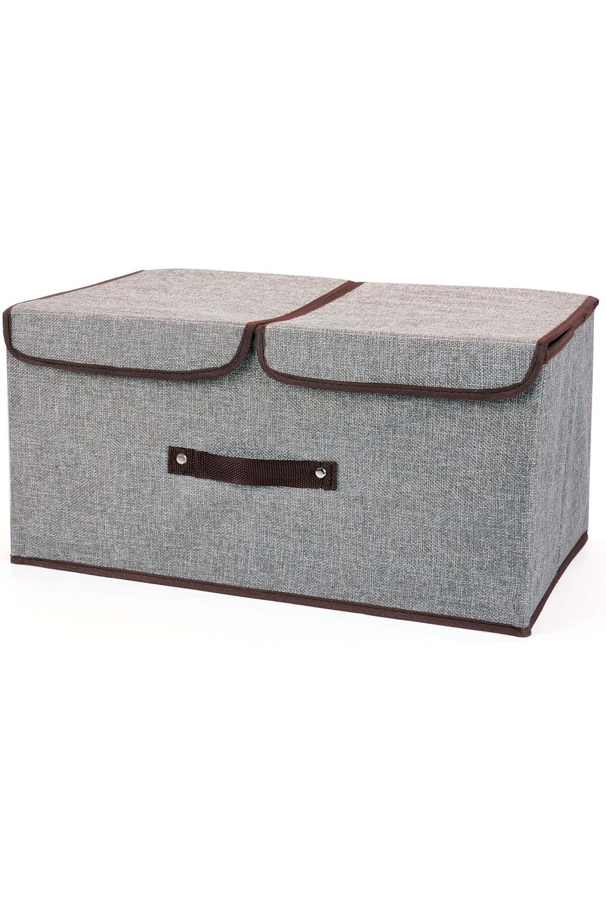 Generic-LEFAFA Clothing Storage Bins - Foldable Storage Box With Lids And Handle, 3pcs Double Lid Foldable 7