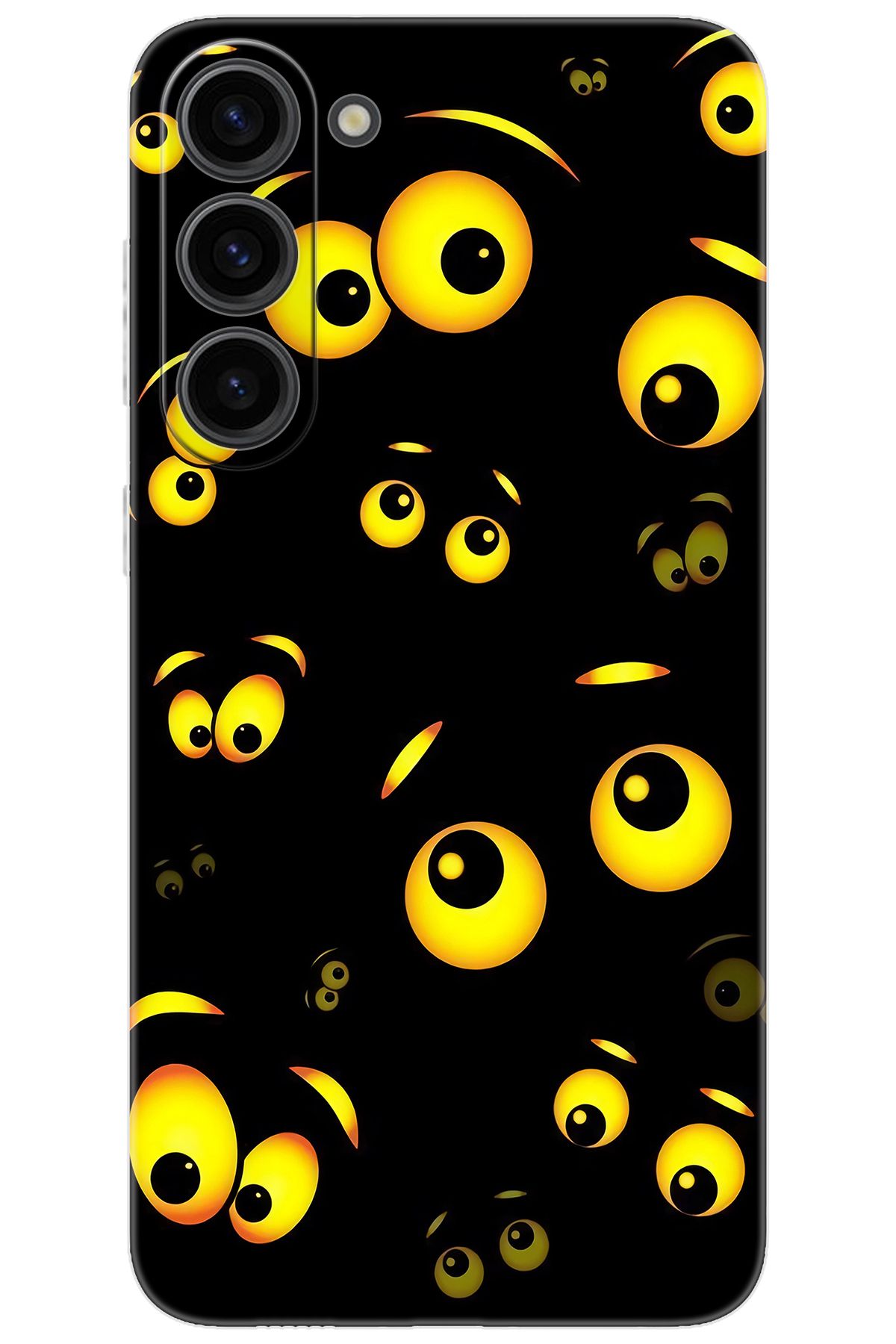 Ceppare Samsung Galaxy S23 PLUS (SM-S916B) Uyumlu Kılıf Desen Baskı Silikon Emoji Gözler STK:746 CP-klJU5nj