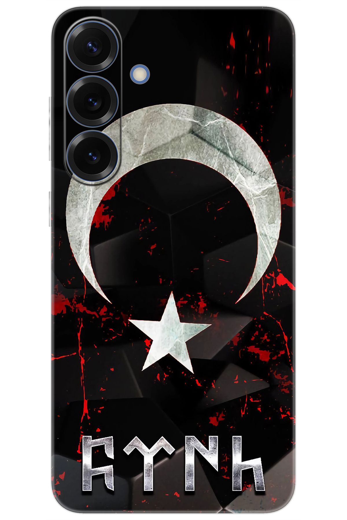 Ceppare Samsung Galaxy S25 PLUS (SM-S936B) Uyumlu Kılıf Silikon Ay Yıldız ve Göktürkçe Türk S636 CP-e8Ej5xr