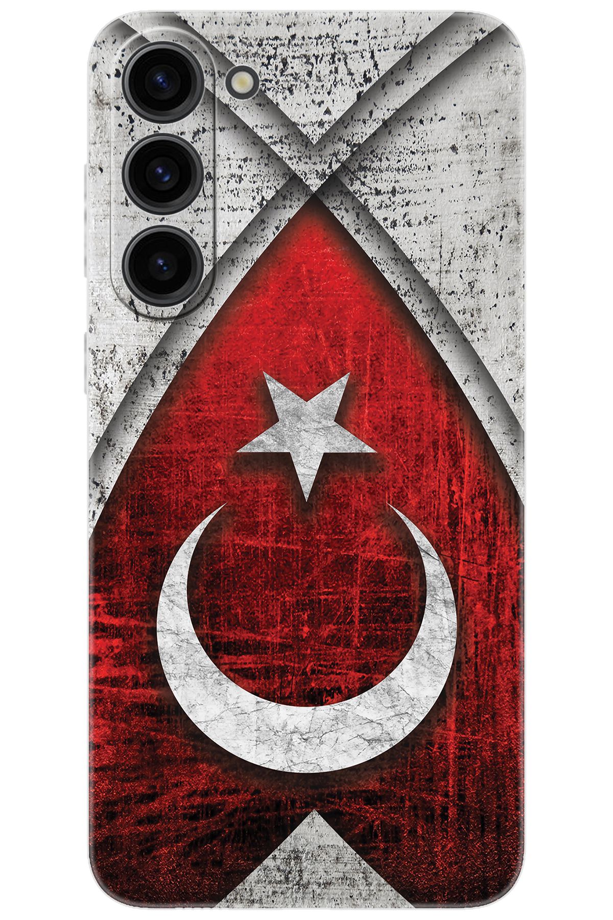 Ceppare Samsung Galaxy S23 PLUS (SM-S916B) Uyumlu Kılıf Silikon Türk Bayrağı Tasarım STK:380 CP-ahDwK2O