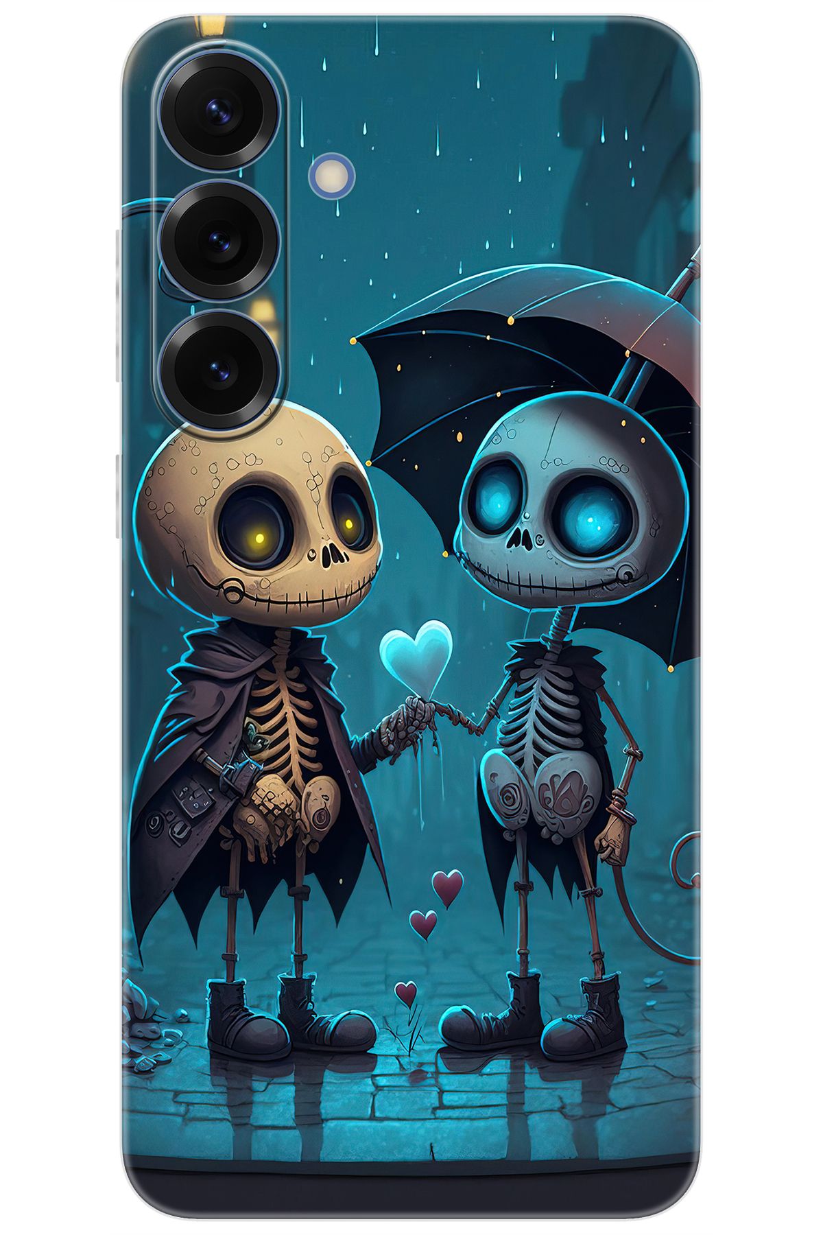 Ceppare Samsung Galaxy S25 PLUS (SM-S936B) Uyumlu Kılıf Desenli Silikon Aşık İskeletler STK:733 CP-q1f71Fm