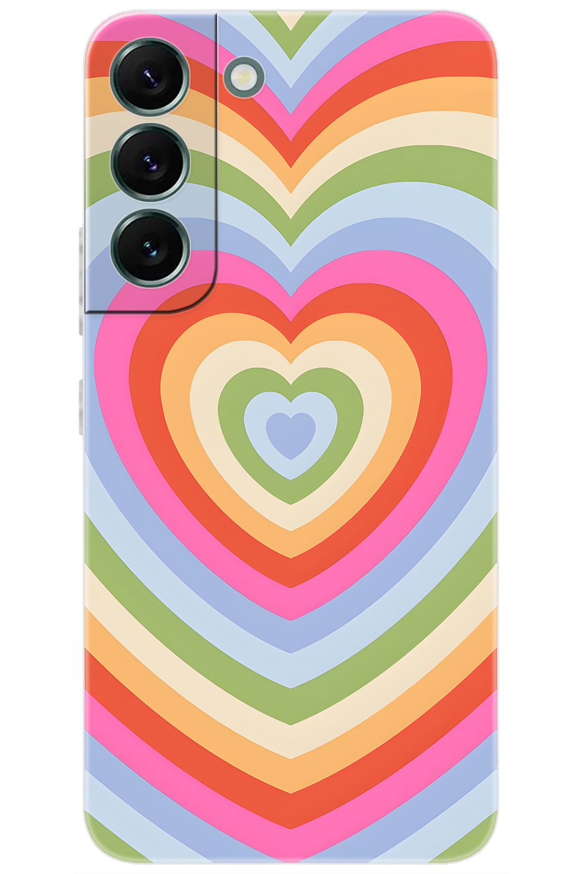 Ceppare Samsung Galaxy S22 PLUS (SM-S906E) Uyumlu Kılıf Desenli Silikon Renkli Kalpler STK:1019 CP-2crszhV