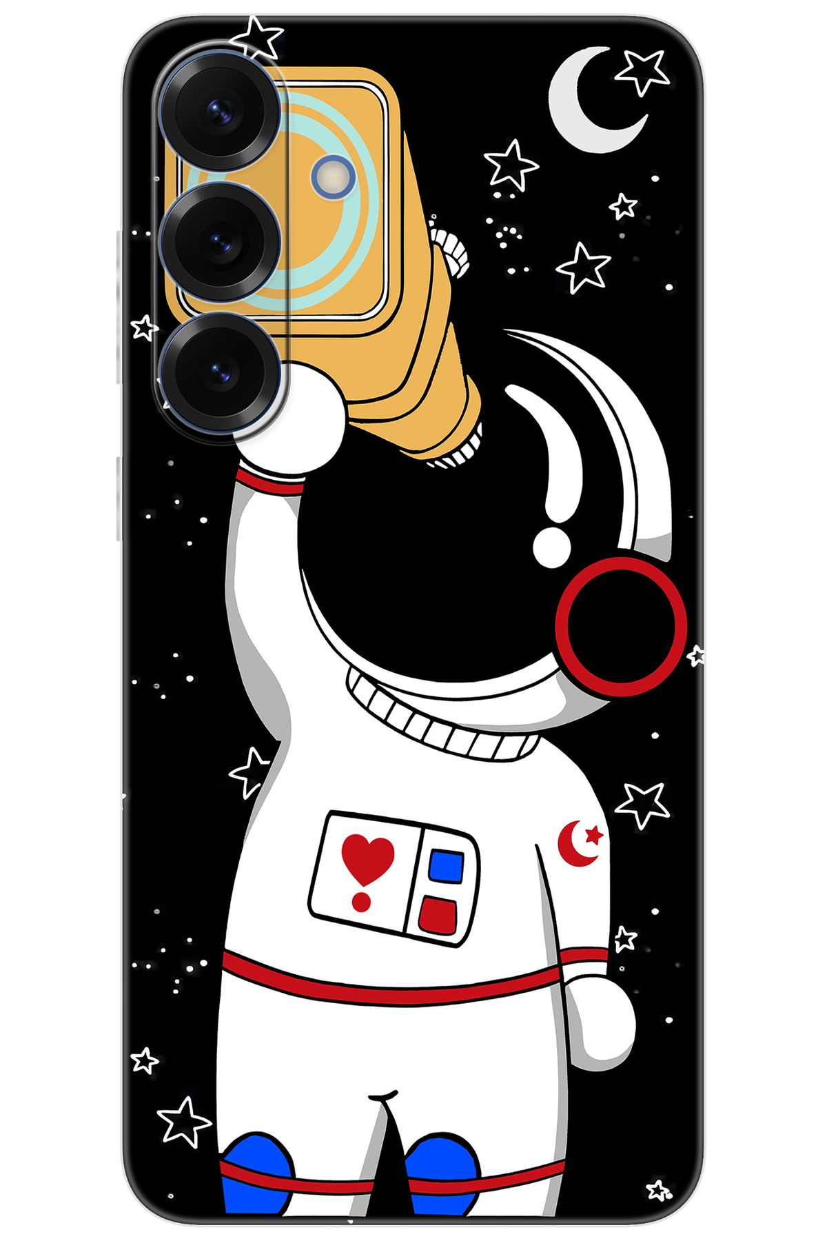 Ceppare Samsung Galaxy S25 PLUS (SM-S936B) Uyumlu Kılıf Desen Silikon Sevimli Astronot STK:100 CP-XWgrLJ1