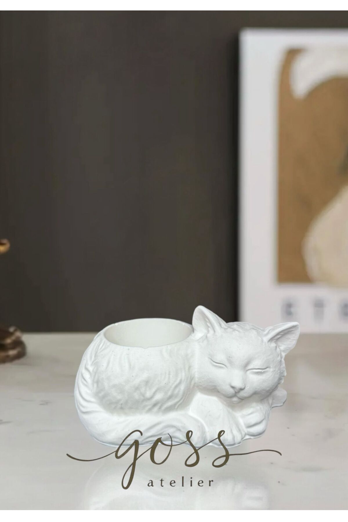 goss atelier Sevimli Kedicik tealight