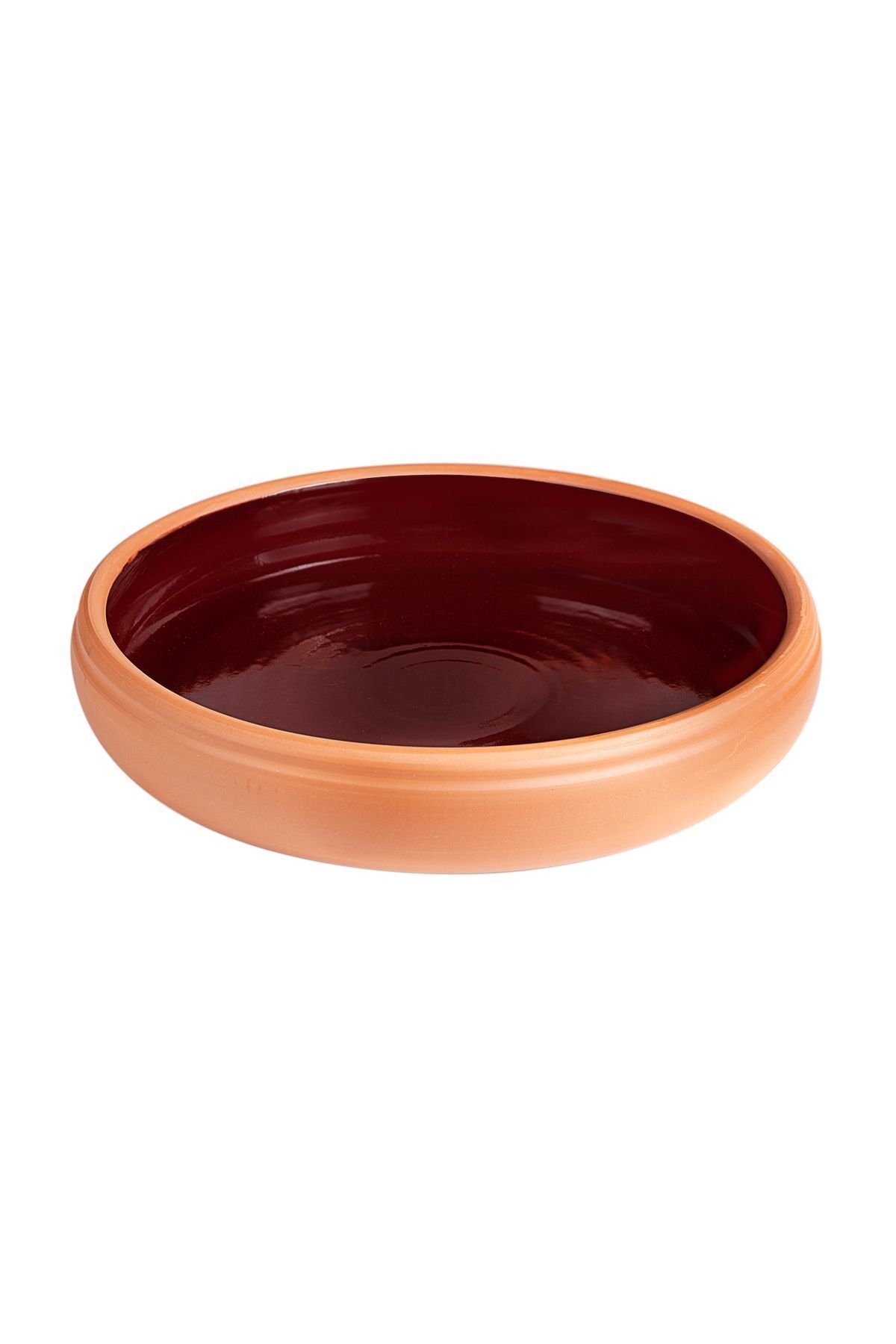 tureks pottery Masilya İçi Sırlı Natural ET Tava 40x7cm