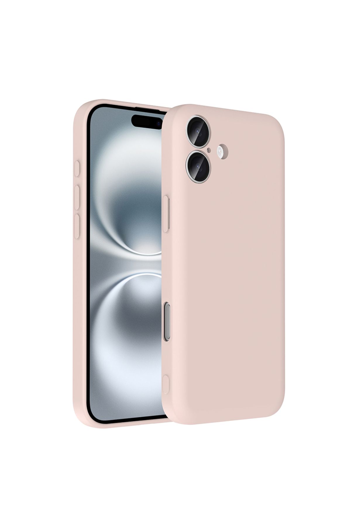 HTstore iPhone Uyumlu 16 Kılıf Kamera Korumalı Kartlık Hazneli Zore Vitra Kapak-Pembe