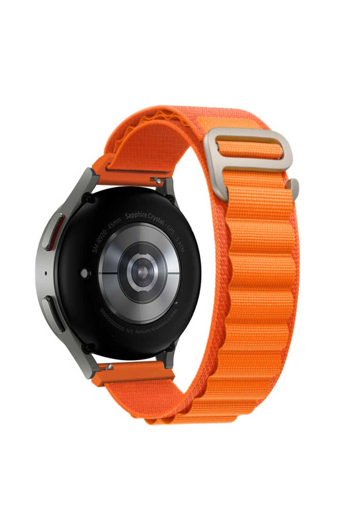 HTstore Xiaomi Uyumlu Redmi Watch 5 Active Zore KRD-74 22mm Hasır Kordon-Turuncu