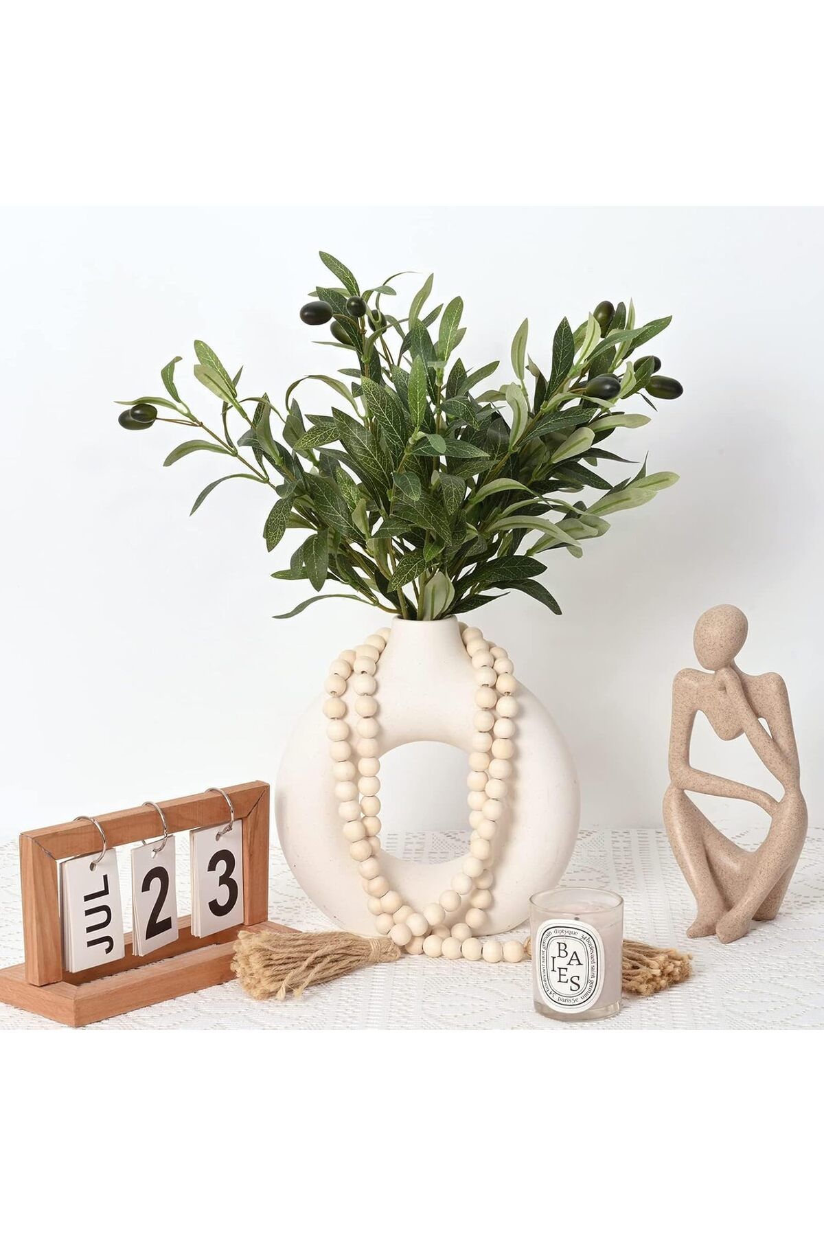 Generic-Faux Olive Branches for Vases, Olive Tree Branches with Lifelike Olives, Artificial Greenery Stems 4