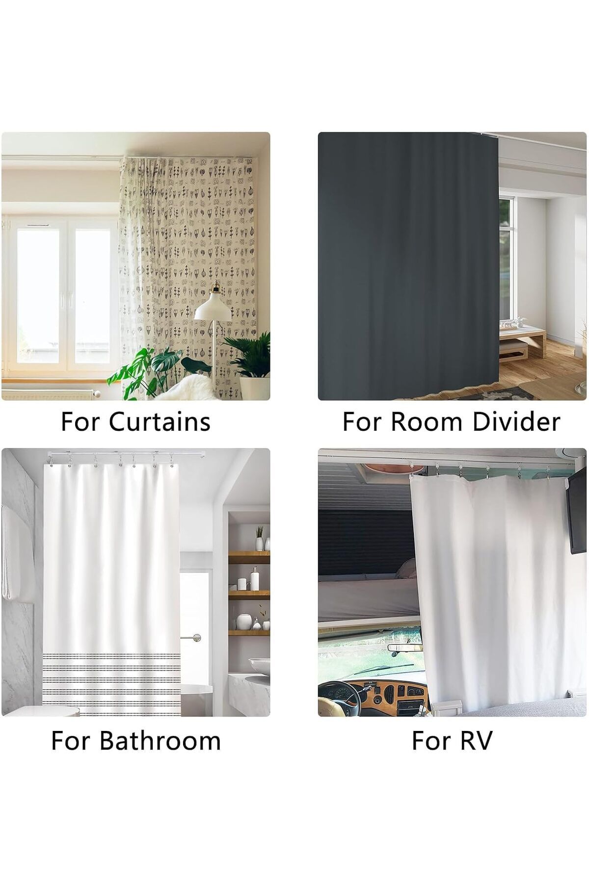 Generic-X spring Bendable Curtain Track, Curved Ceiling Track for Curtains, Includes Hooks for Ceiling Moun 6