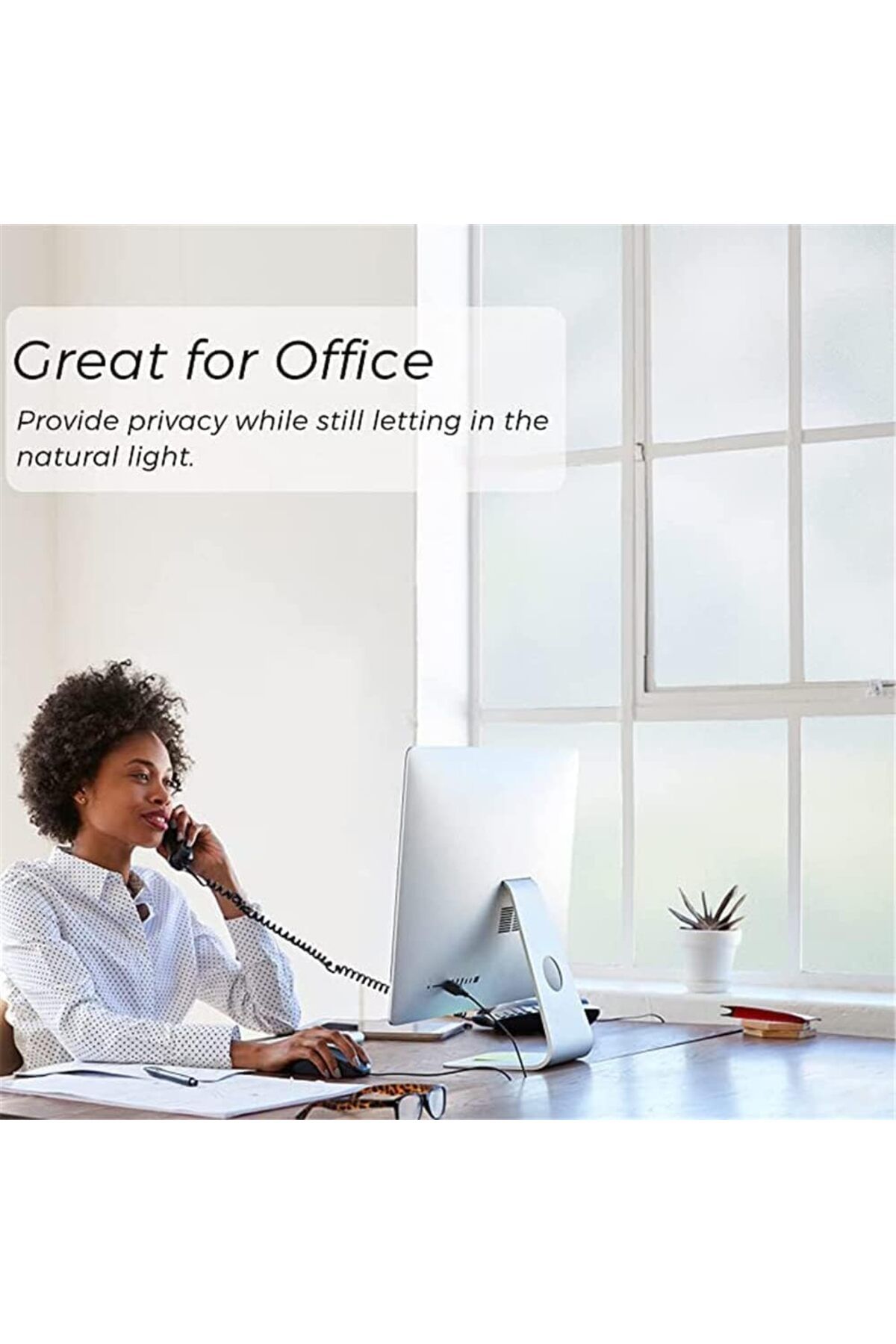 Generic-Privacy Window Films, Window Stickers, Window Film Frosted Glass Window Clings for Privacy Non-Adhe 3